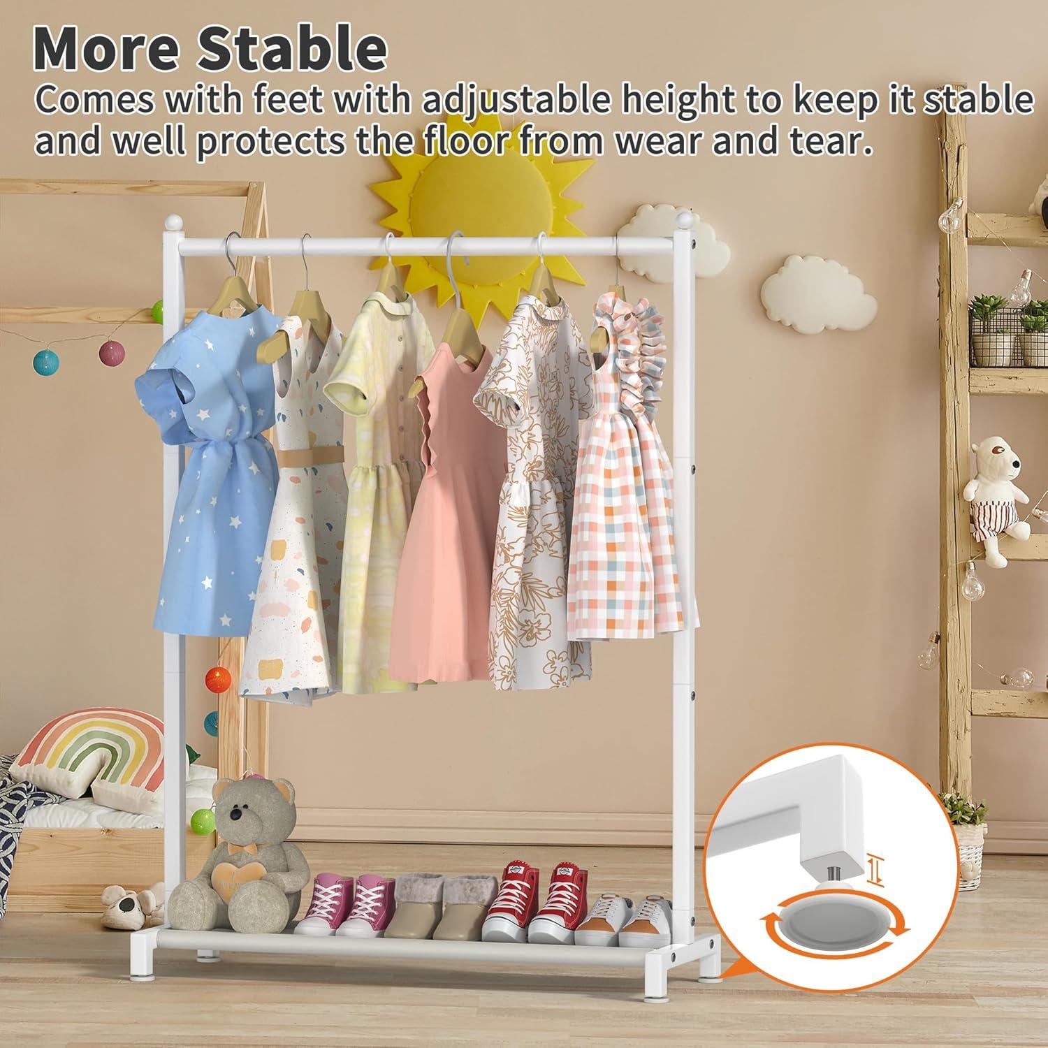 Perchero Infantil Livilord Blanco con Estante Almacenamiento