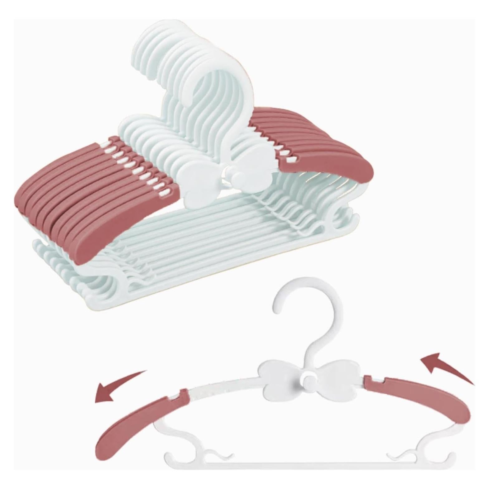 Perchas Ajustables para Bebés WJWSKI - 20 Piezas Rosa