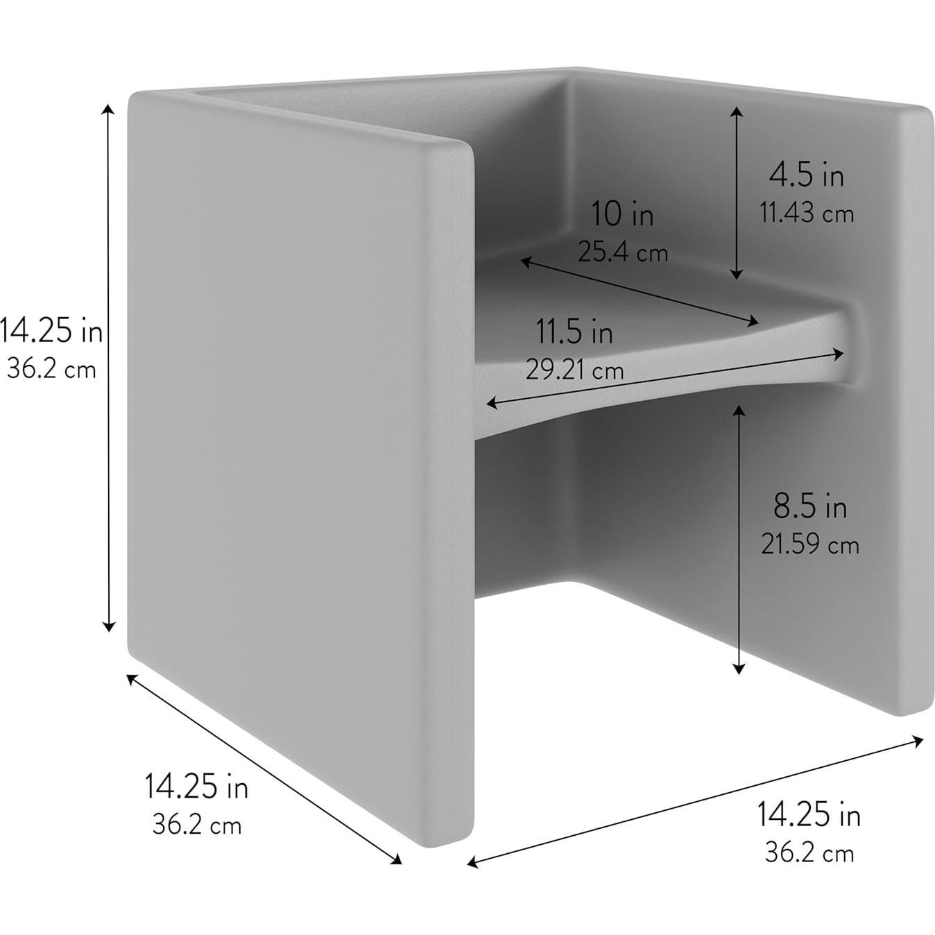 Children's Factory 3-in-1 Cube Chair for Kids, Flexible Seating Classroom Furniture, 1-Pack, Red