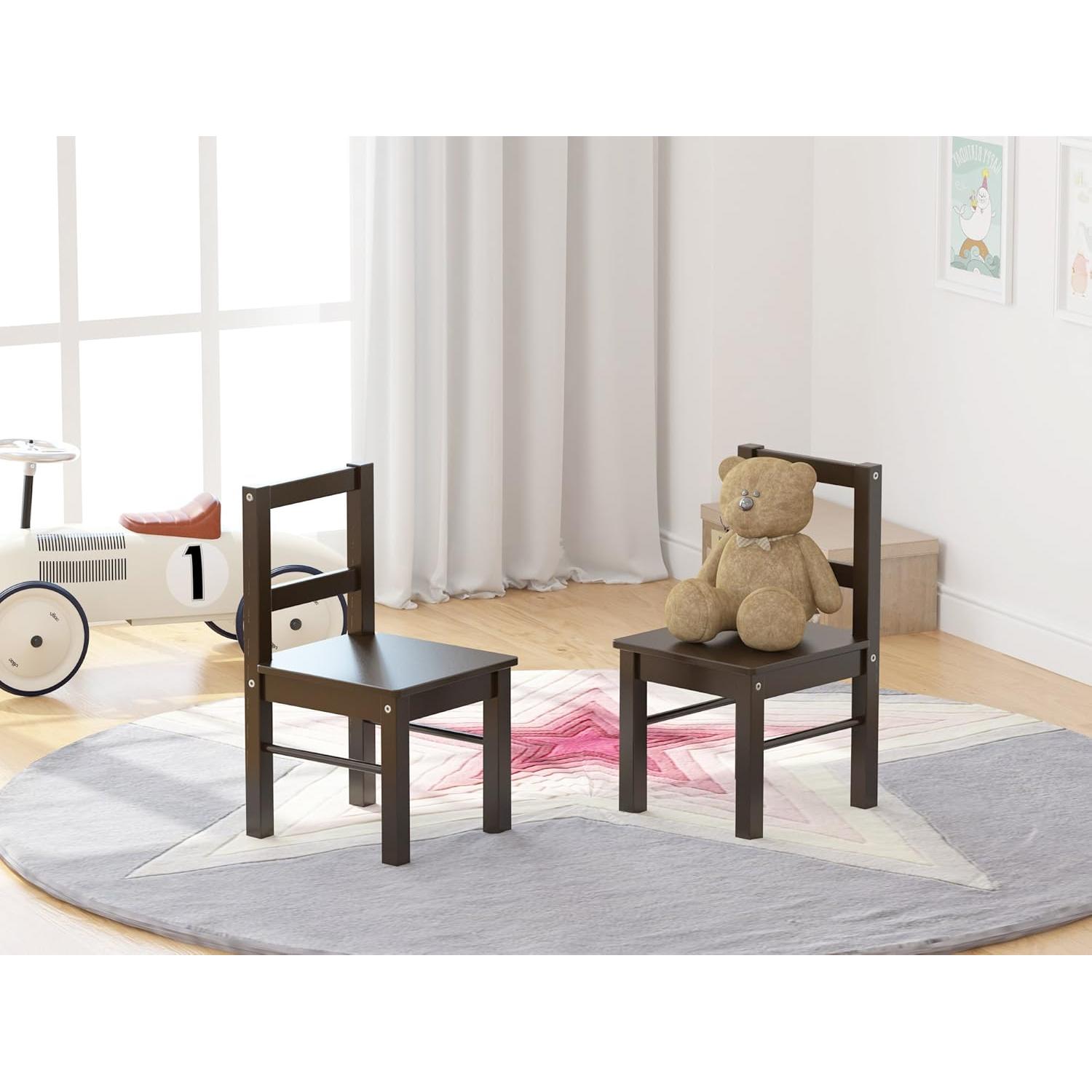 Set de 2 Sillas de Madera para Niños UTEX Espresso