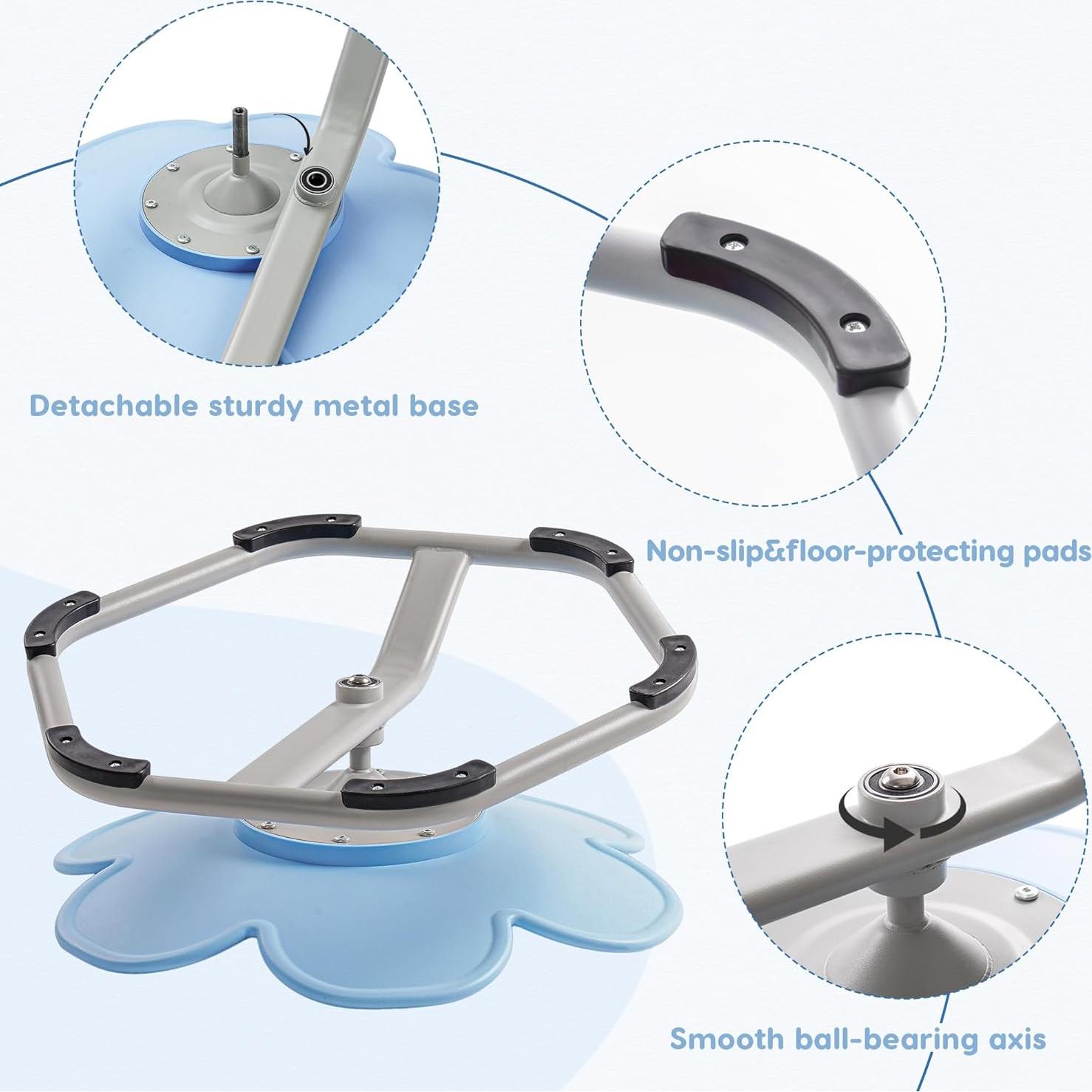 Silla Giratoria Sensorial Robotime para Niños Azul 50x50cm