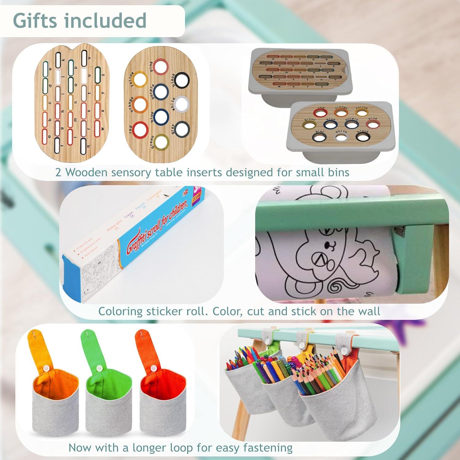 Mesa Sensorial Twinkle Little Toes Verde con Accesorios