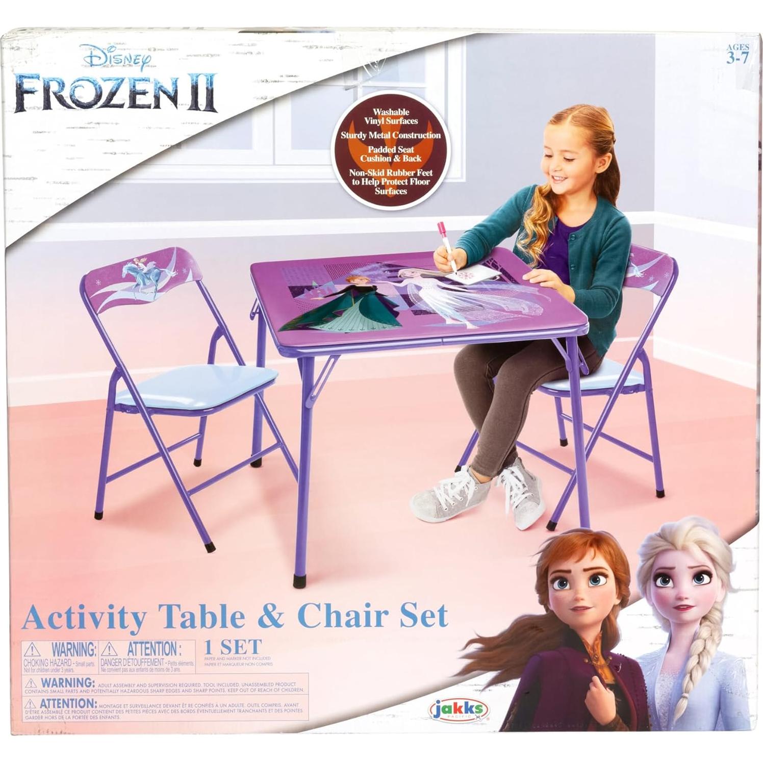 Mesa y Sillas Plegables Disney Frozen Jakks Pacific para Niños