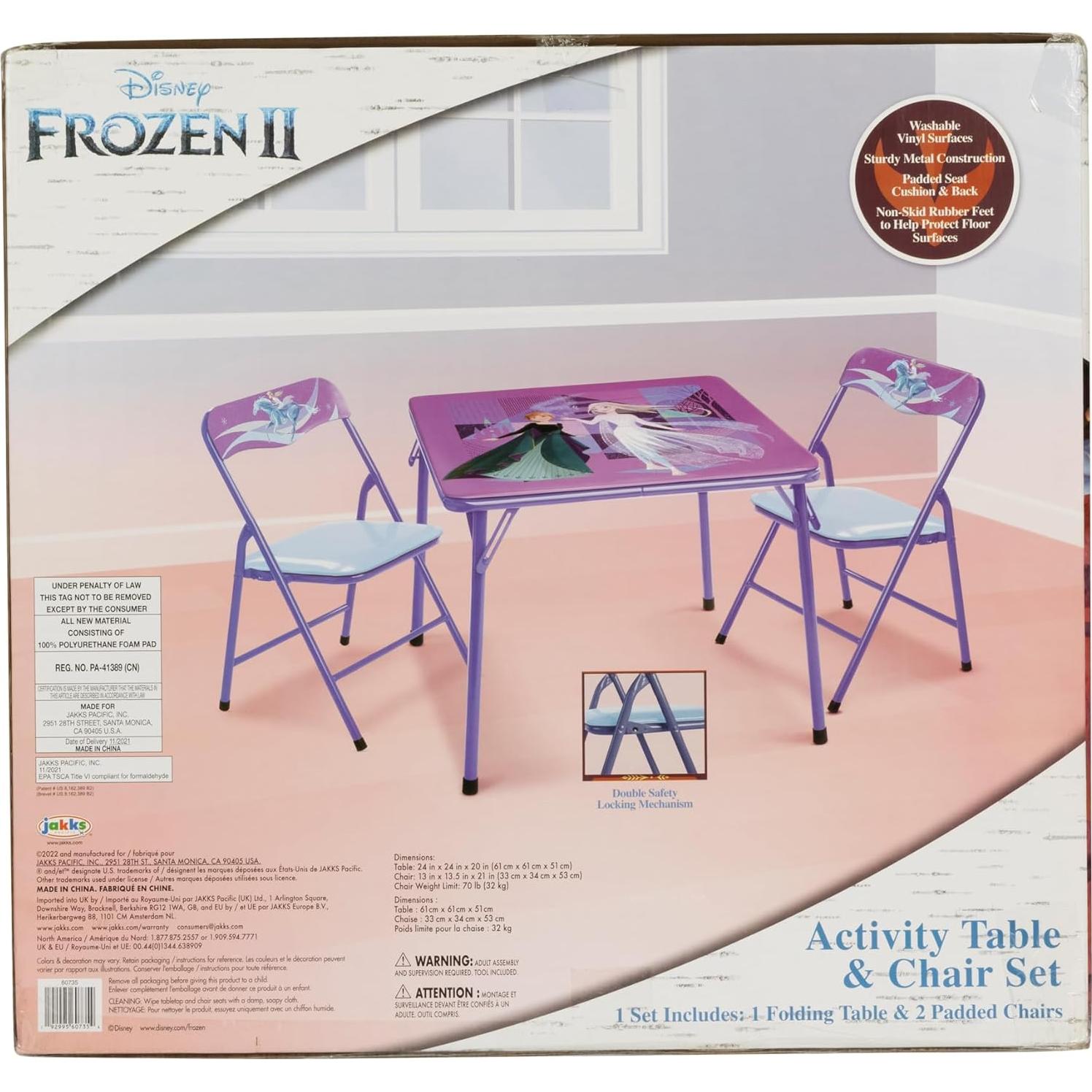 Mesa y Sillas Plegables Disney Frozen Jakks Pacific para Niños