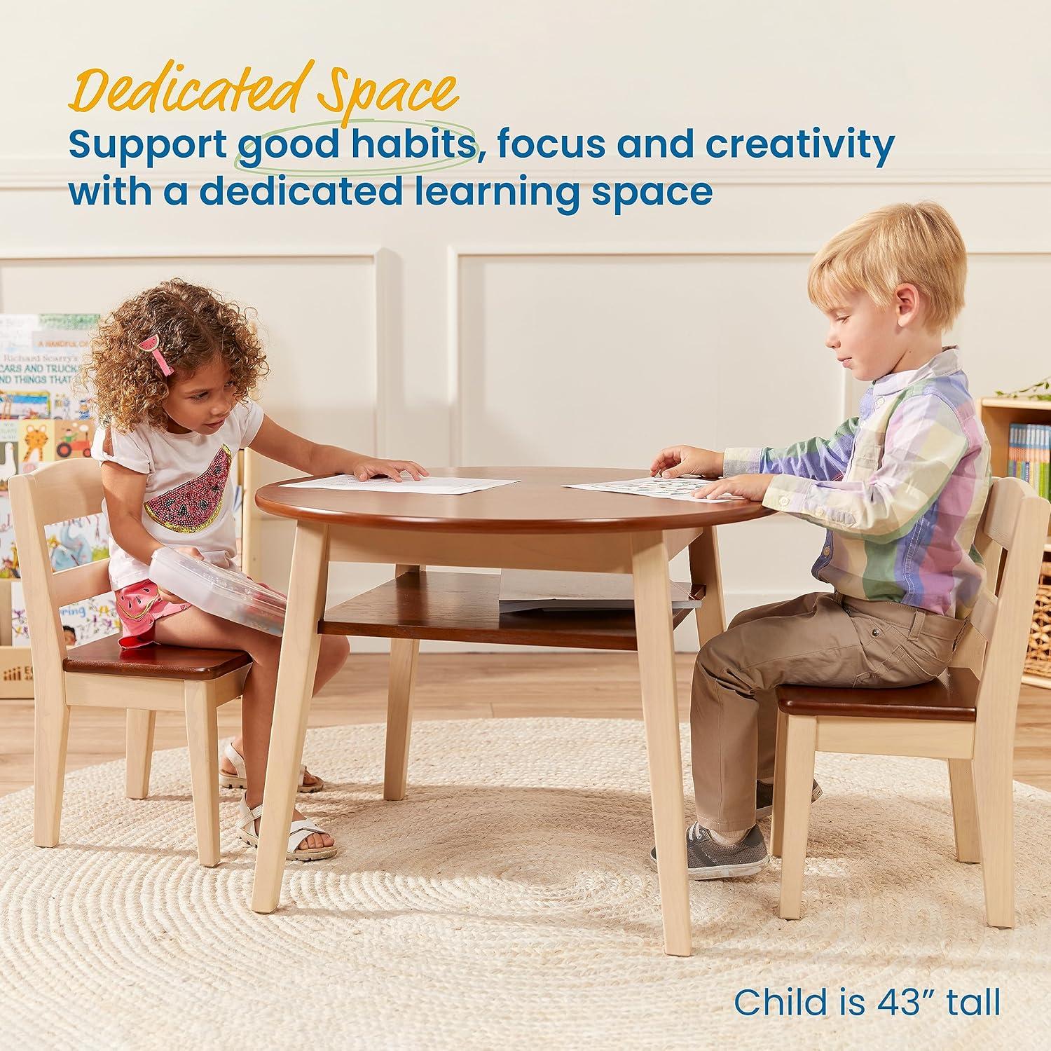 Conjunto de Mesa y Sillas ECR4Kids Hideaway para Niños