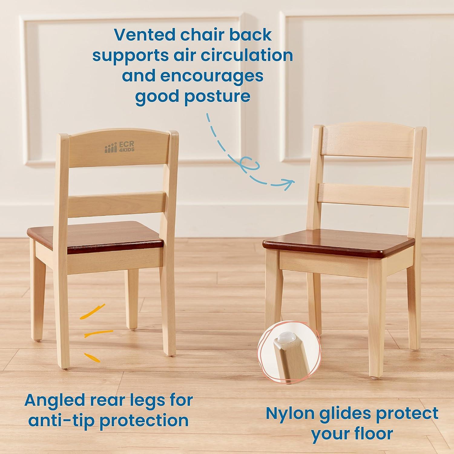 Conjunto de Mesa y Sillas ECR4Kids Hideaway para Niños