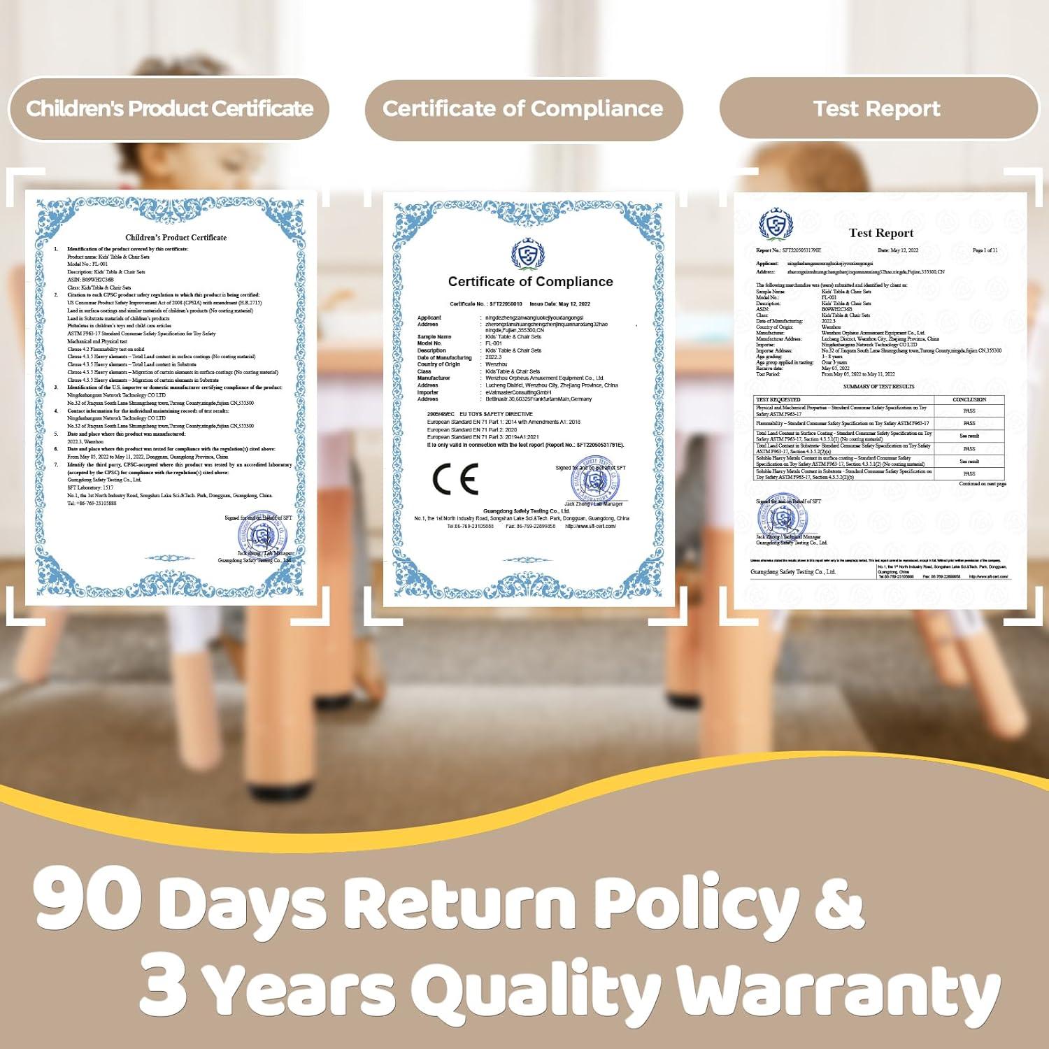 Conjunto de Mesa y 2 Sillas FUNLIO Ajustable para Niños 3-8 Años