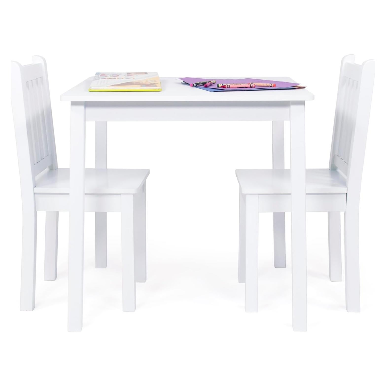 Conjunto de Mesa y 2 Sillas de Madera Tot Tutors Blanco