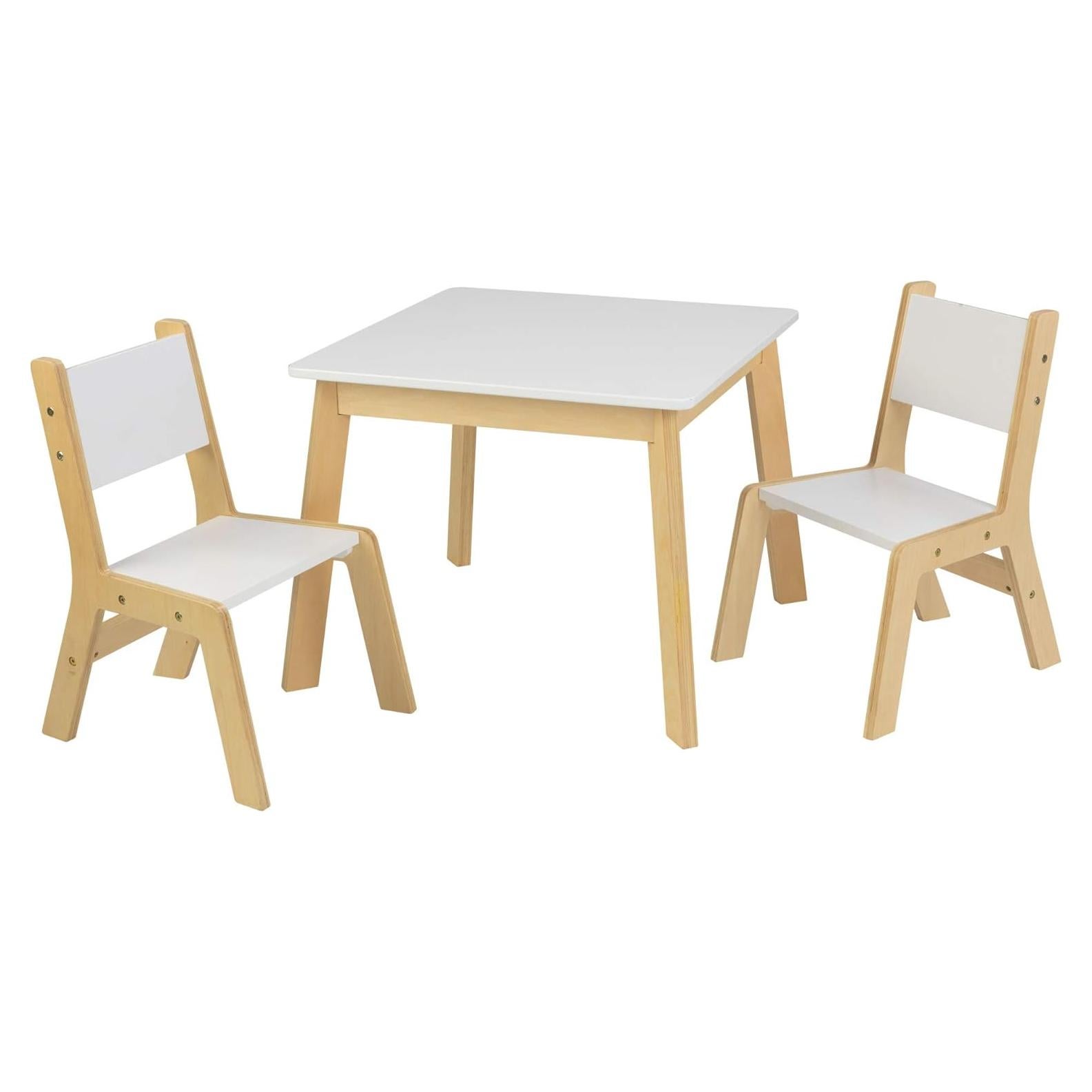 Conjunto de Mesa y 2 Sillas KidKraft Madera Blanca 64cm