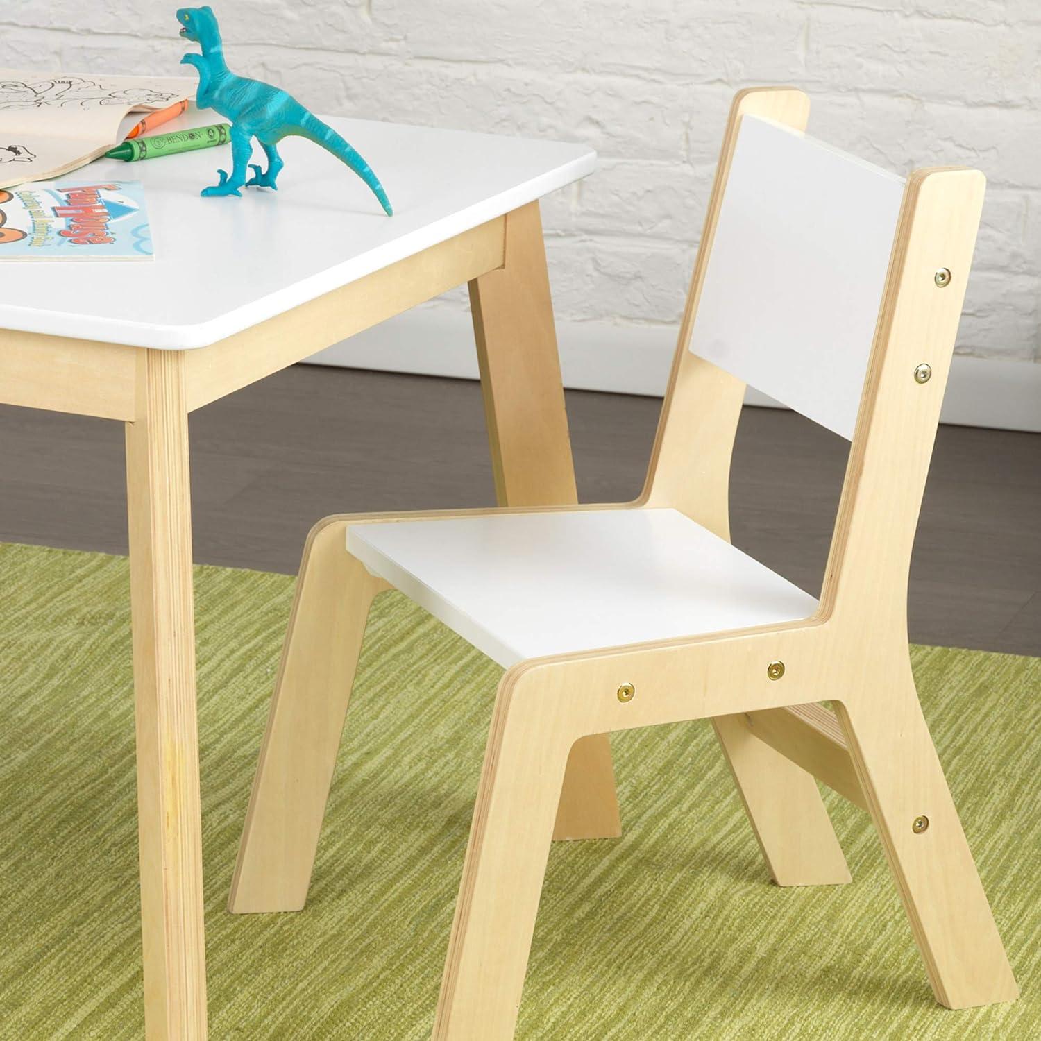 Conjunto de Mesa y 2 Sillas KidKraft Madera Blanca 64cm