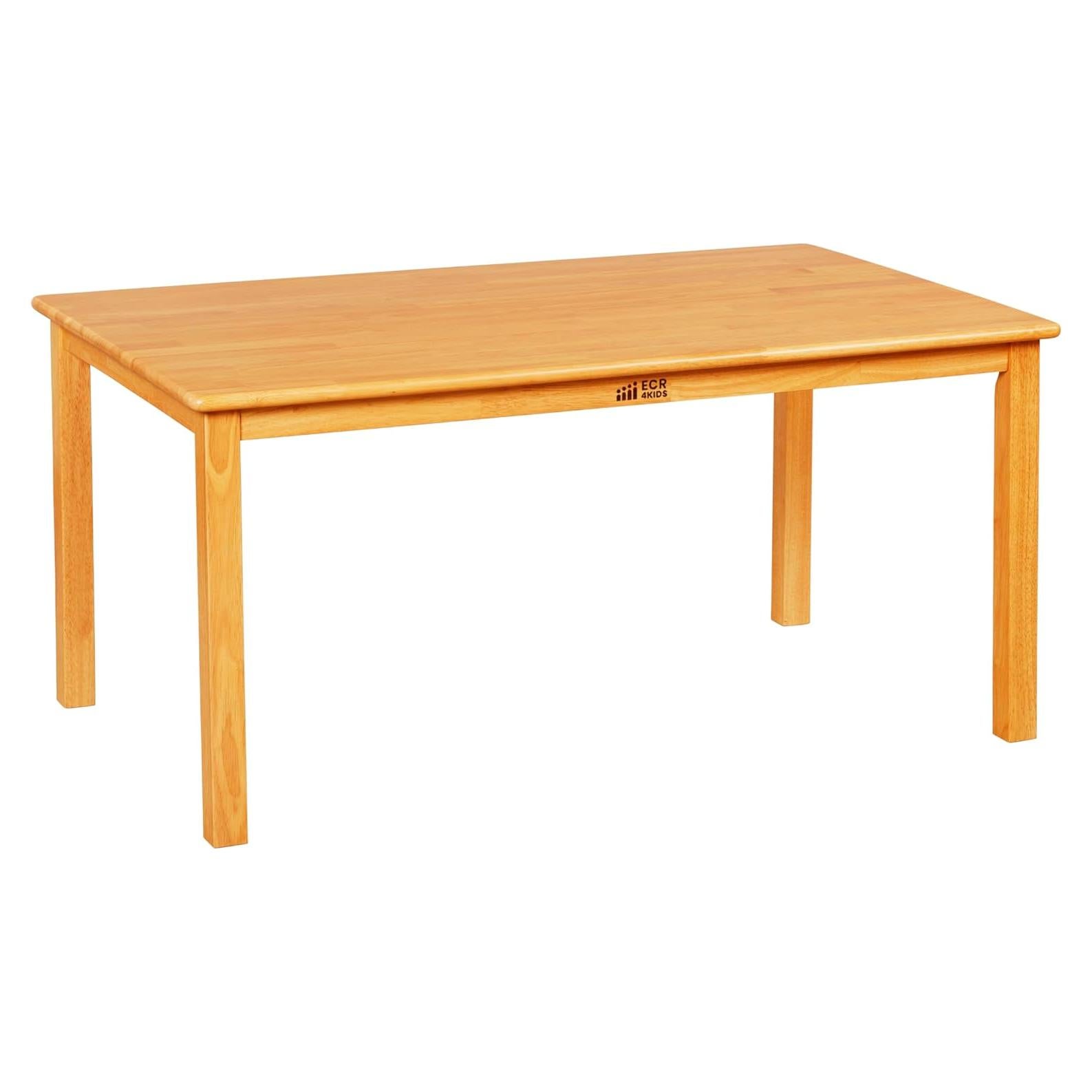 Mesa Rectangular de Madera Dura ECR4Kids 76x122cm Miel