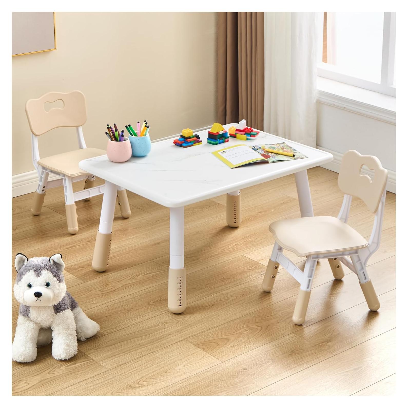 Juego de Mesa y Sillas Ajustables SwemDec para Niños 3-8 Años