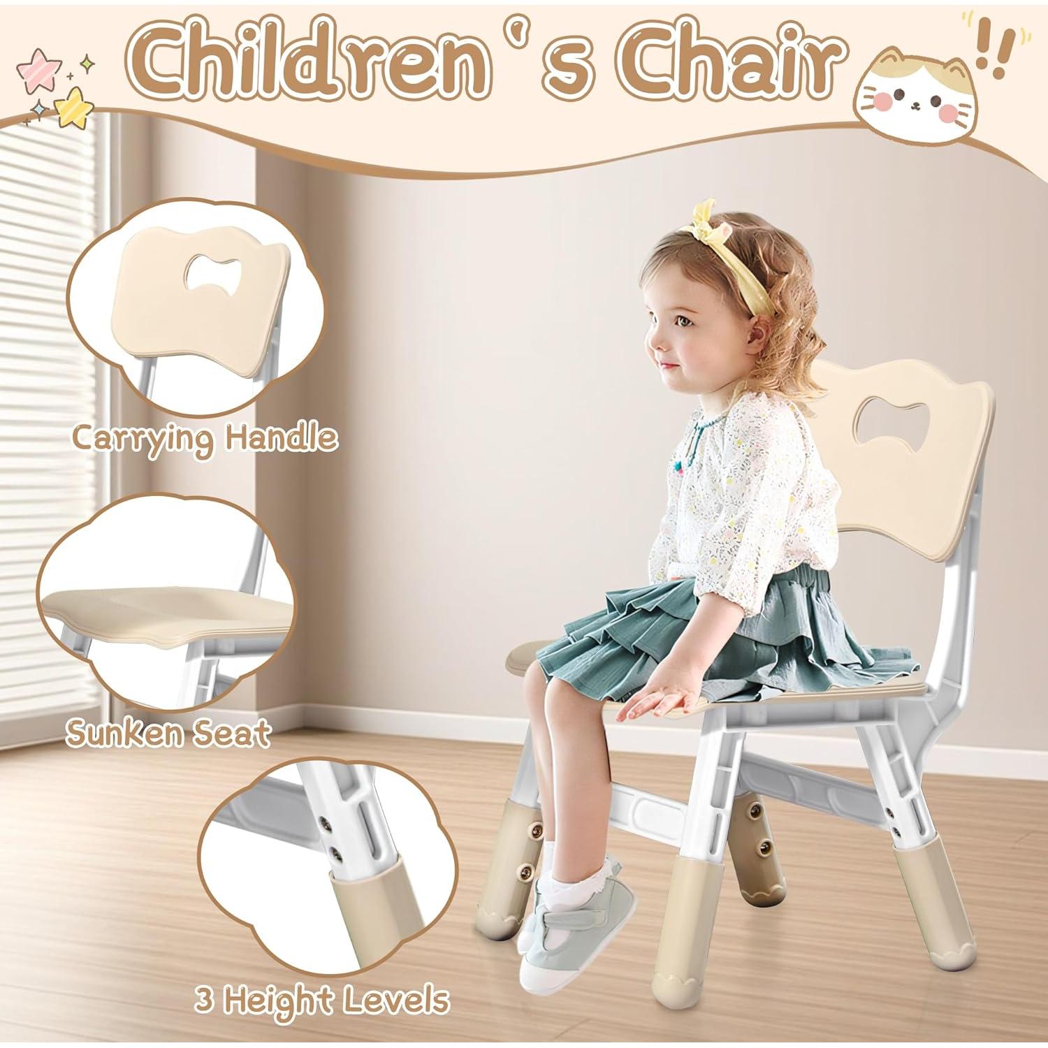 Juego de Mesa y Sillas Ajustables SwemDec para Niños 3-8 Años