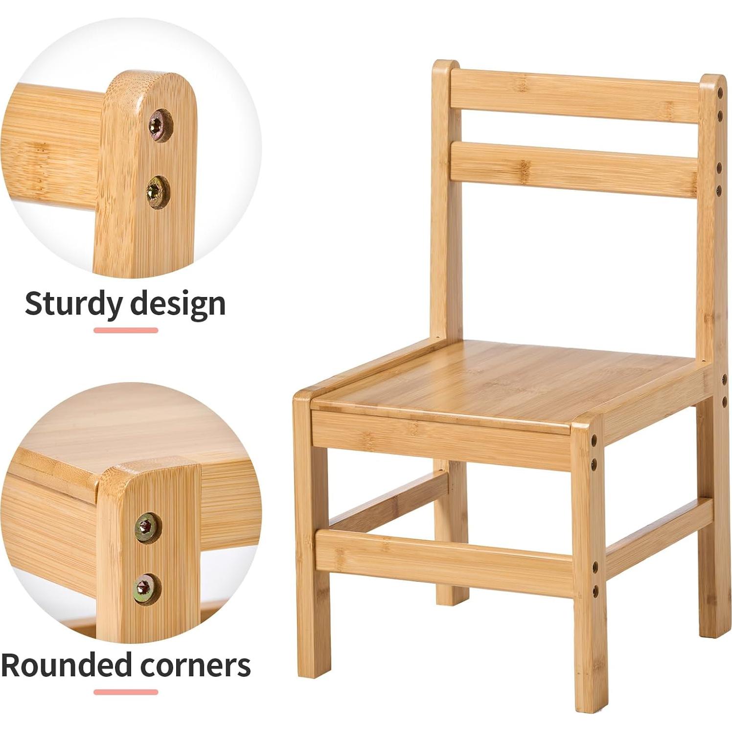 Conjunto de Escritorio y Silla Infantil UNICOO de Bambú 60x45cm