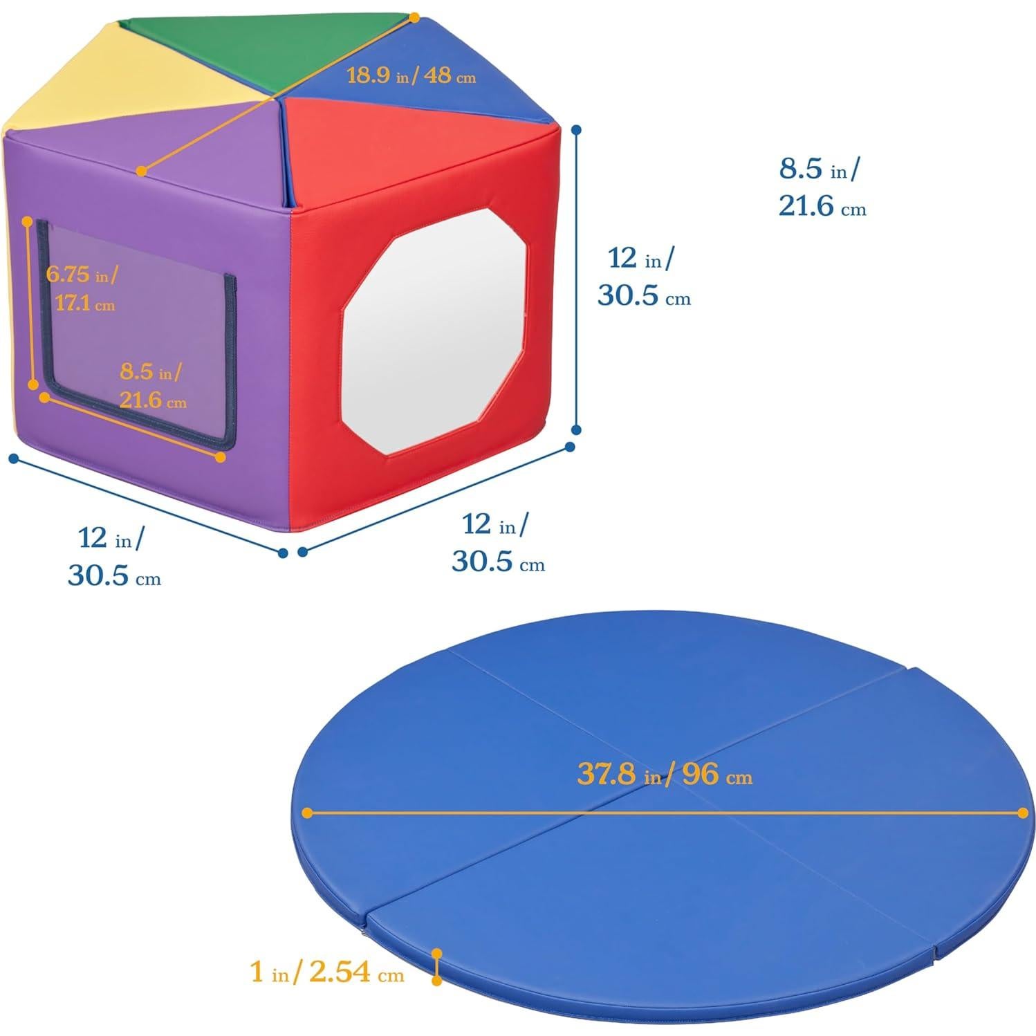 ECR4Kids Pared de Espejos para Bebés 139.2x139.2cm Variado