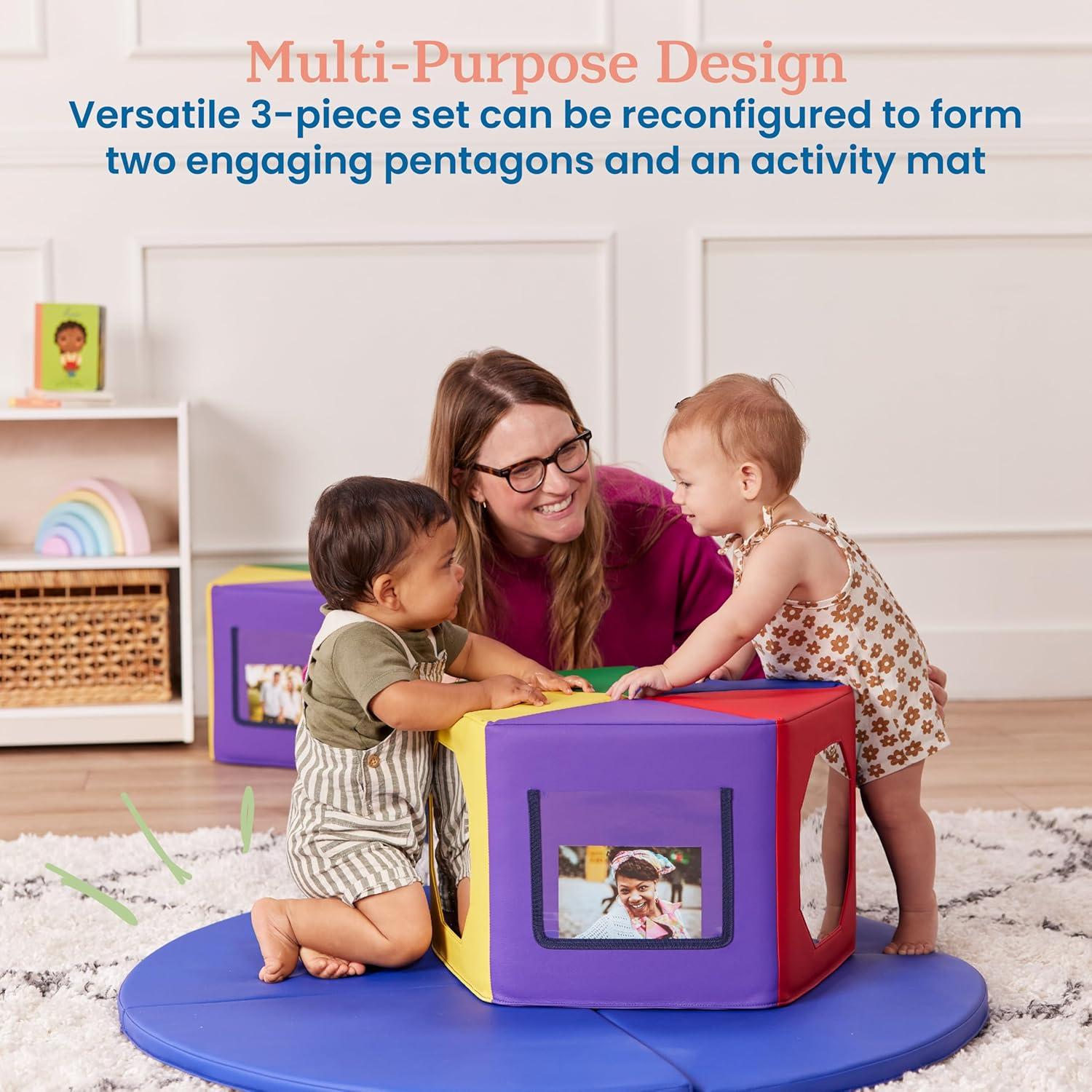 ECR4Kids Pared de Espejos para Bebés 139.2x139.2cm Variado