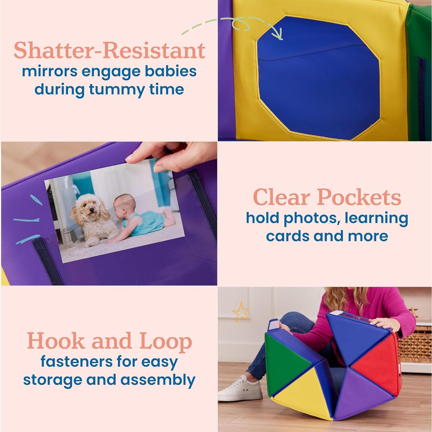 ECR4Kids Pared de Espejos para Bebés 139.2x139.2cm Variado