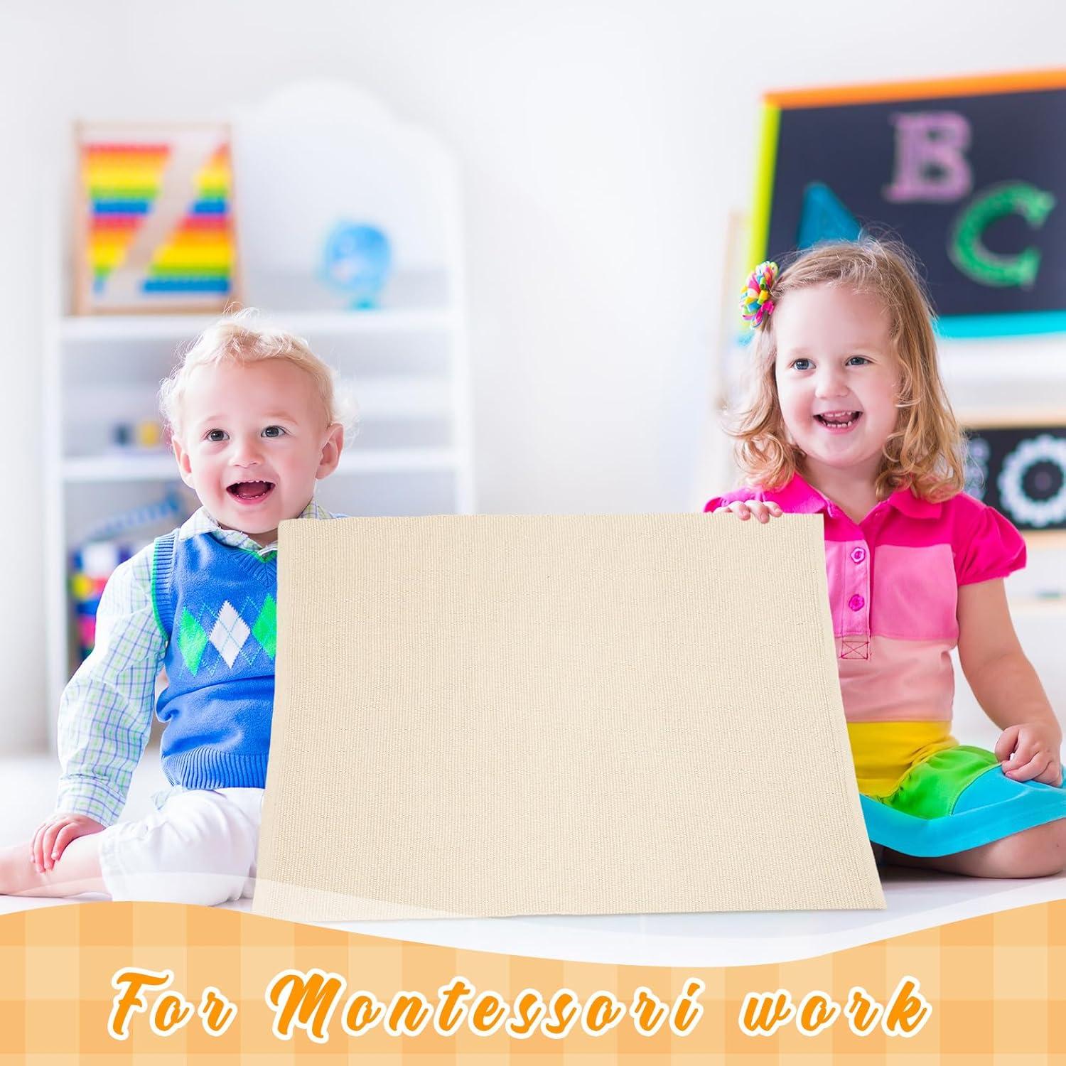 6 Alfombrillas Montessori VitalCozy Beige 60x40 cm Algodón