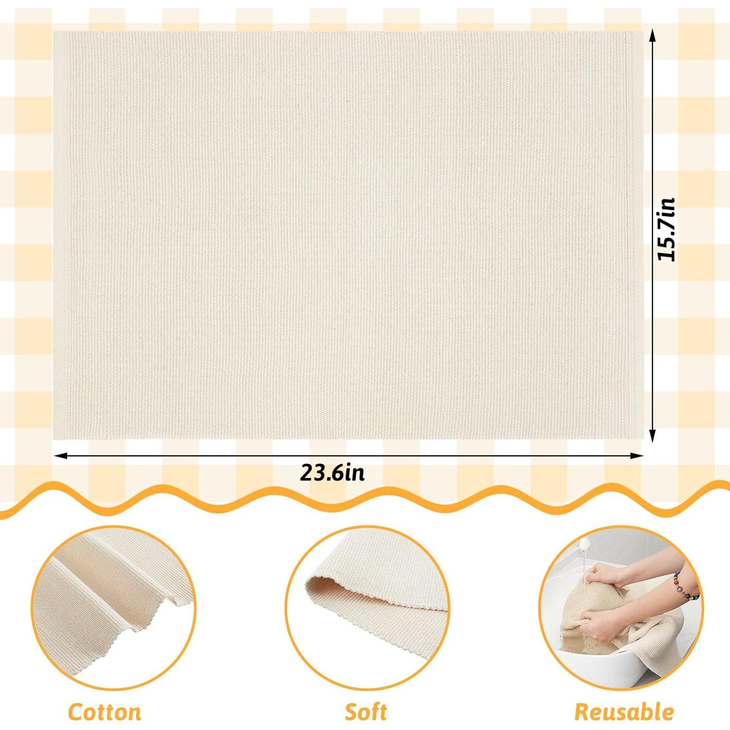6 Alfombrillas Montessori VitalCozy Beige 60x40 cm Algodón