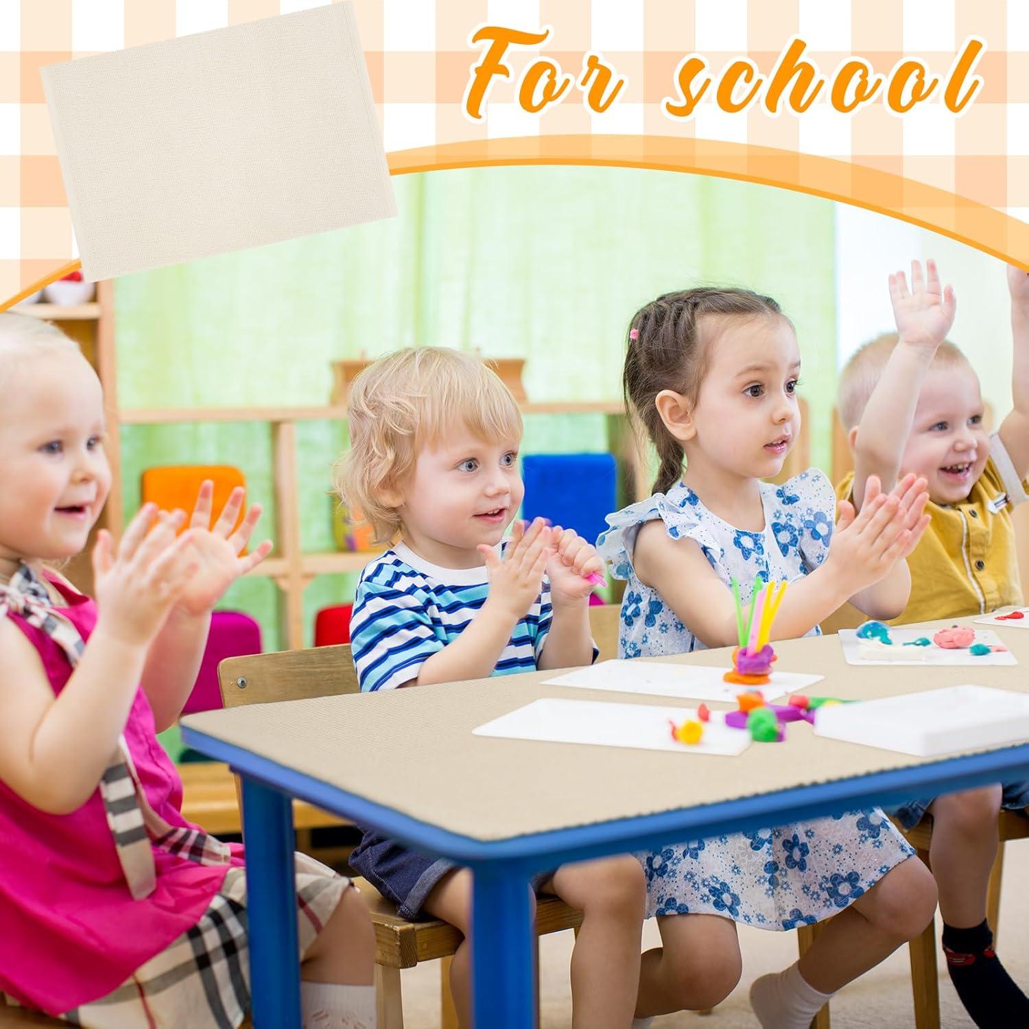 6 Alfombrillas Montessori VitalCozy Beige 60x40 cm Algodón