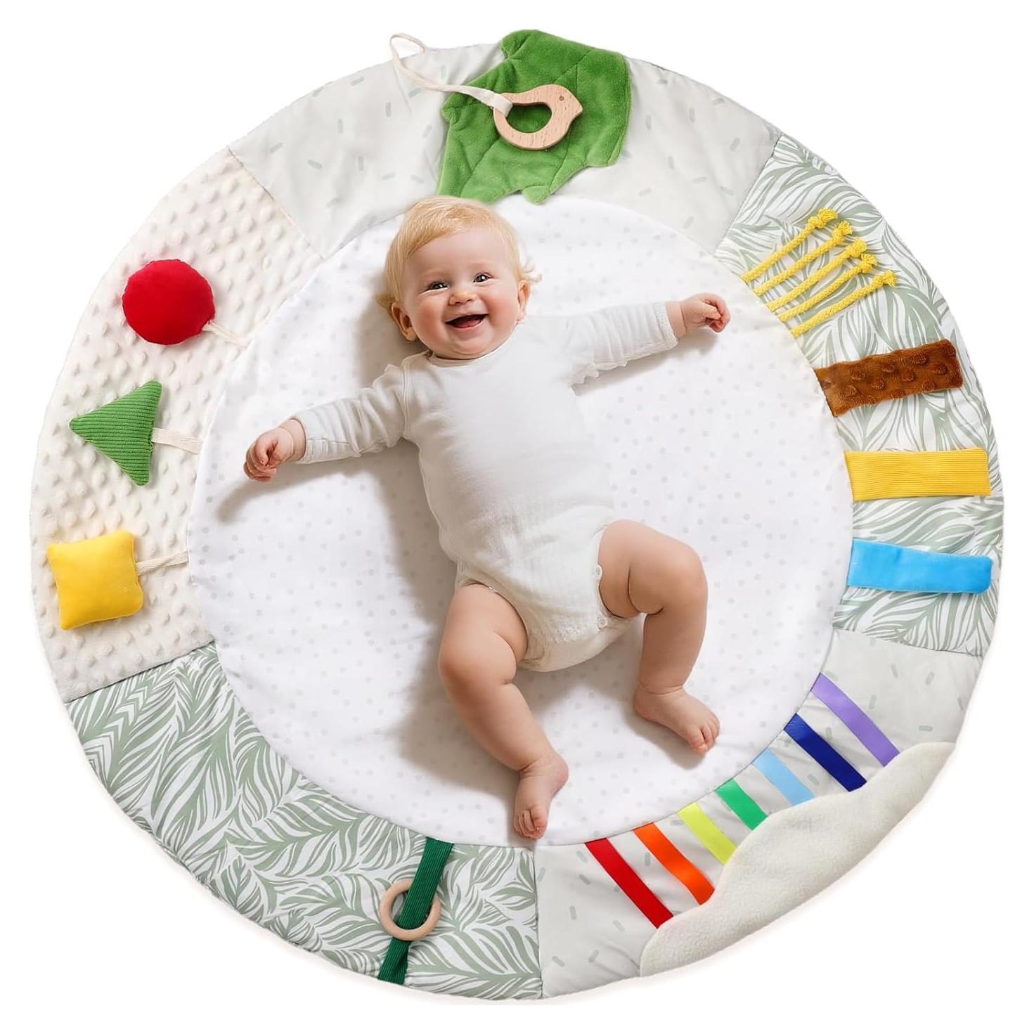 Alfombra de Juego Montessori 5 Zonas Desarrollo Sensorial Bebés