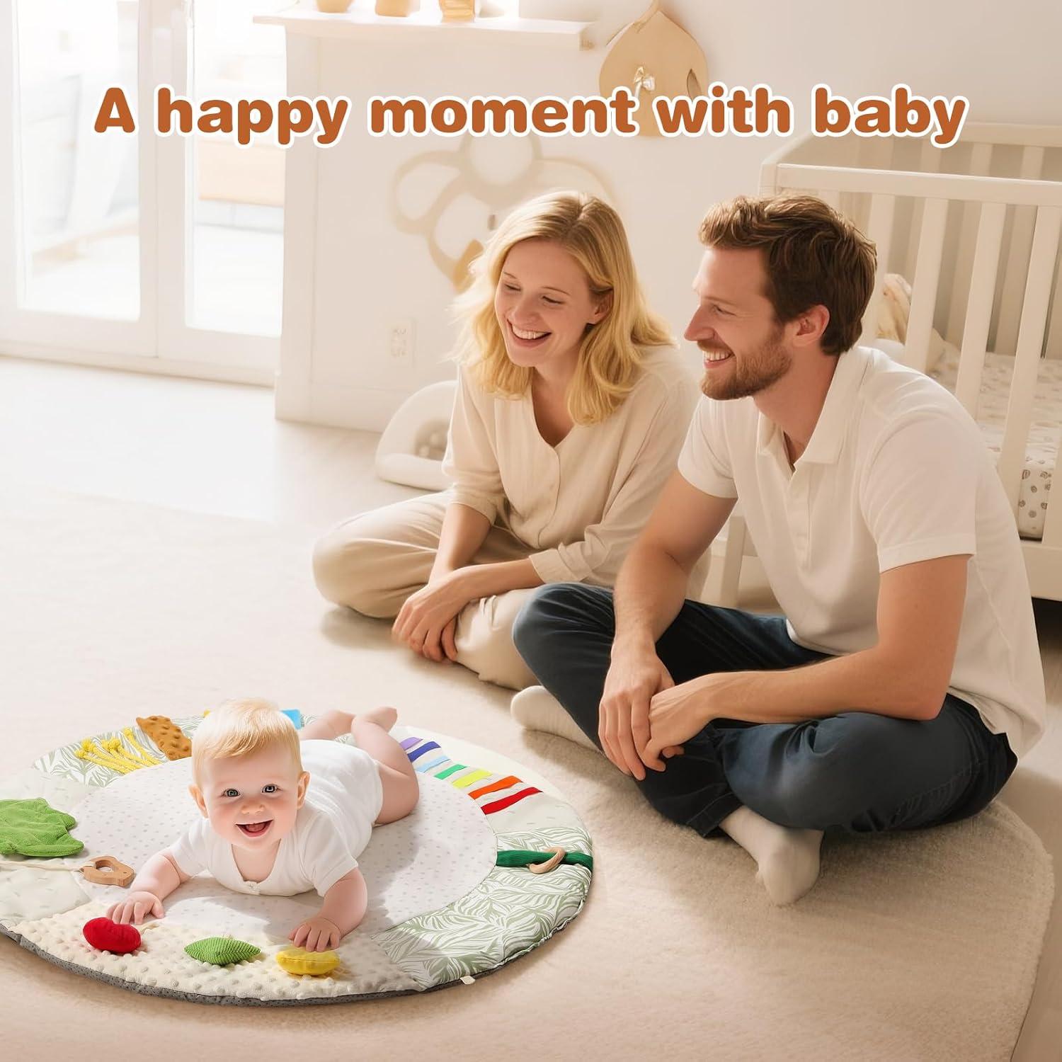 Alfombra de Juego Montessori 5 Zonas Desarrollo Sensorial Bebés