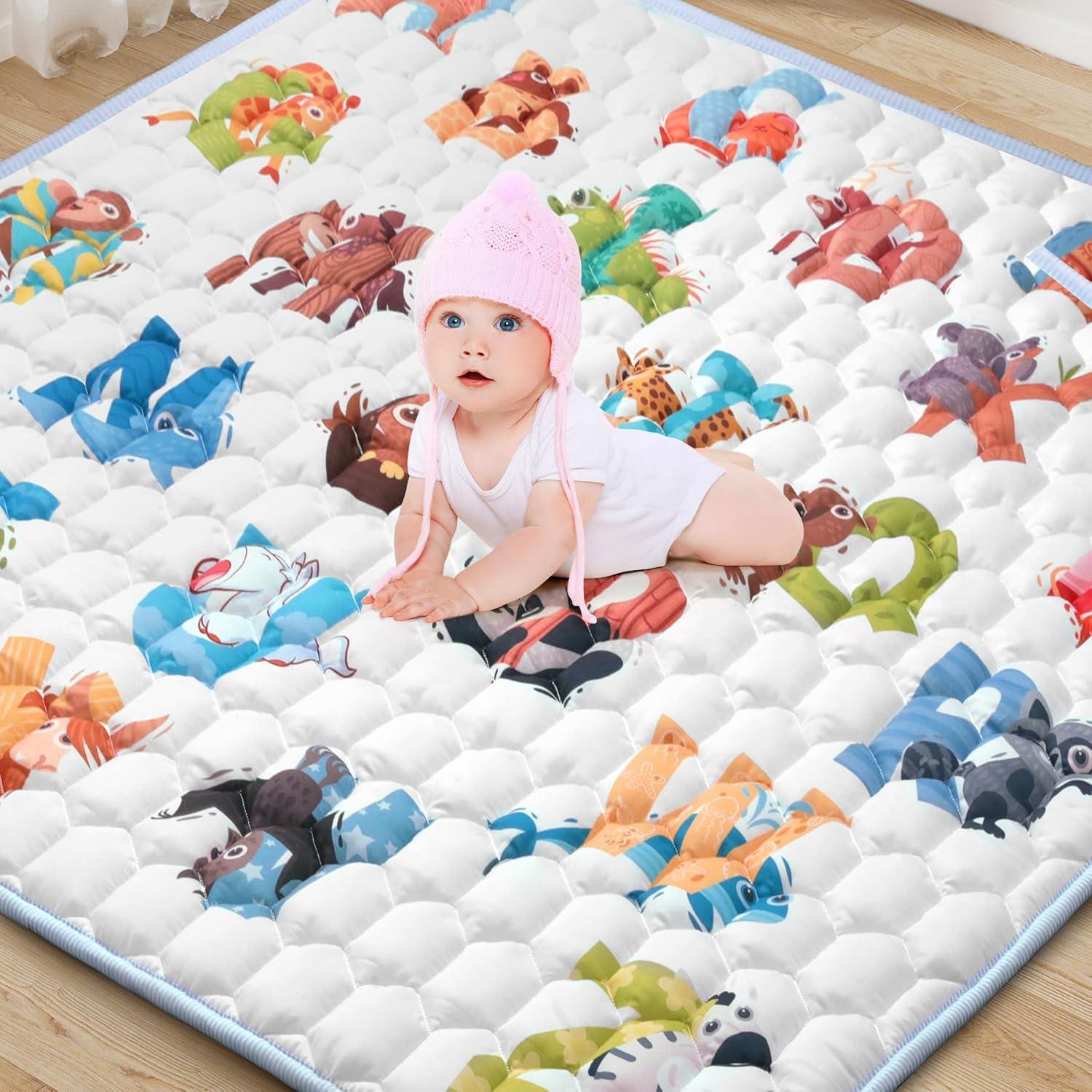 Alfombra de Juego para Bebés ENVTEK 127x127 cm Antideslizante