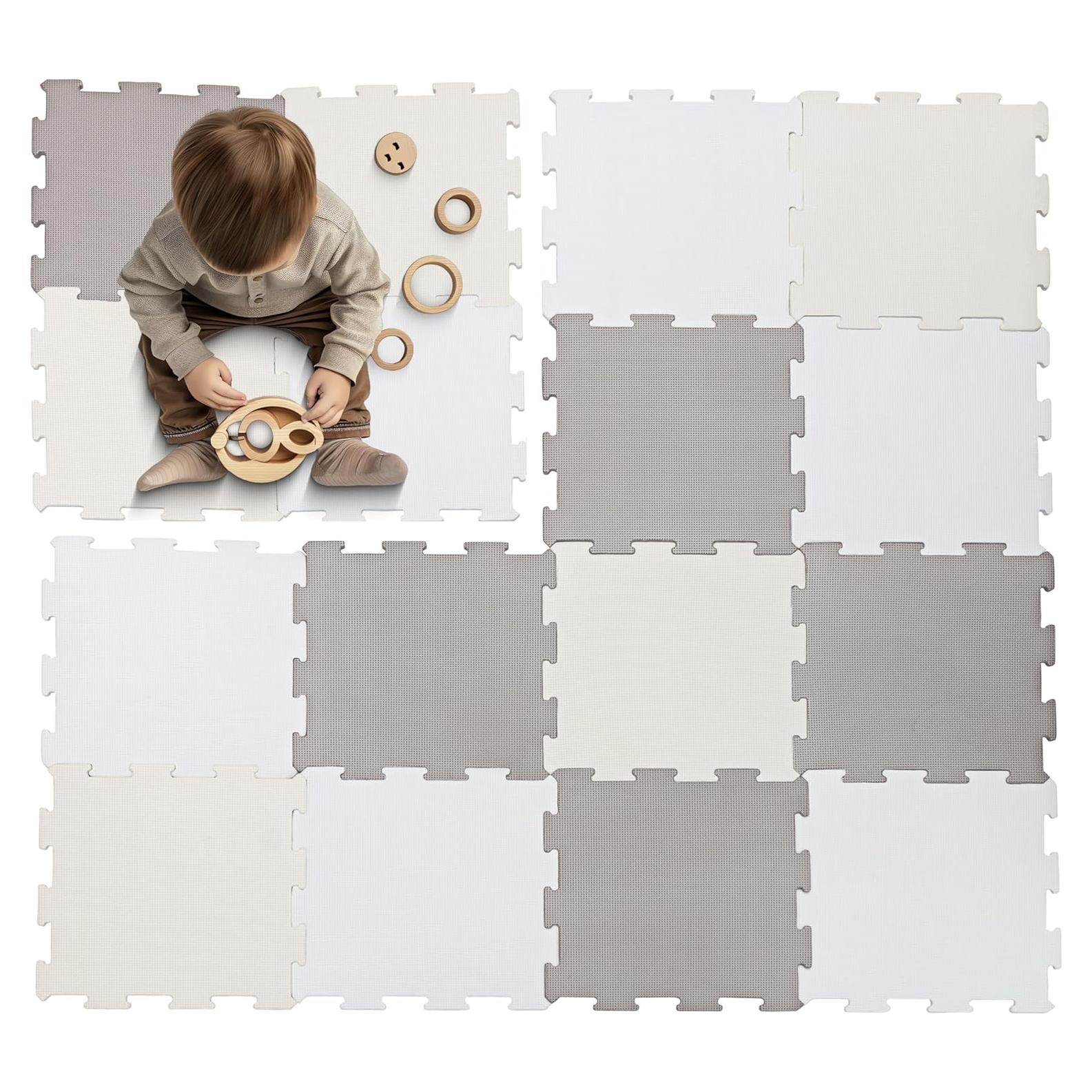 Alfombra de Juego para Bebés Enovoe - 16 Piezas EVA Acolchada