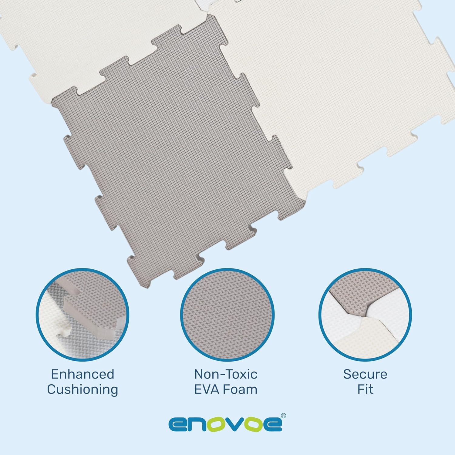 Alfombra de Juego para Bebés Enovoe - 16 Piezas EVA Acolchada