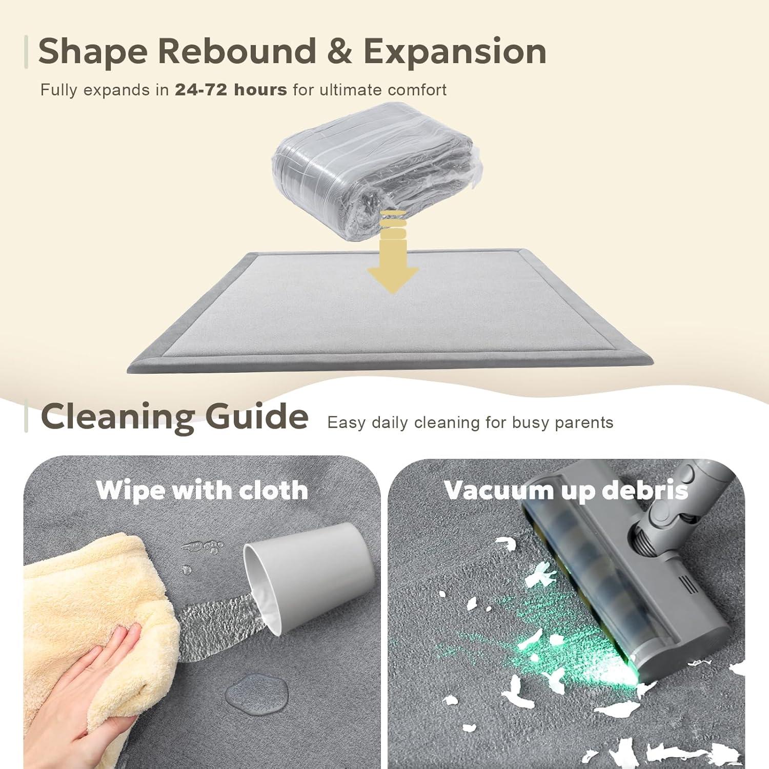 Alfombra de Juego Terciopelo 200x150 cm Antideslizante Gris