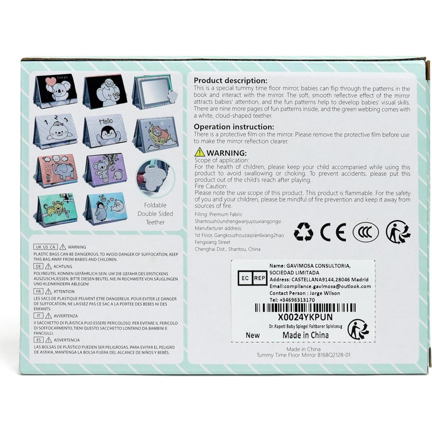 Libro Suave Dr.Rapeti para Bebés con Espejo y Mordedor