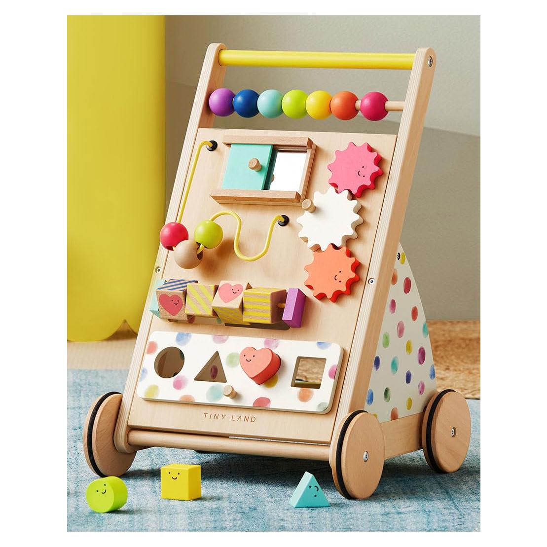 Caminador de Madera Tiny Land Arcoíris Ajustable para Bebés
