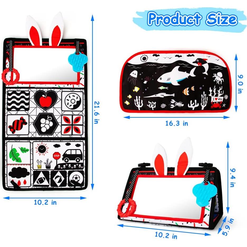 Espejo de Tiempo de Barriga Inbeby 3 en 1 para Bebés 0-6 Meses