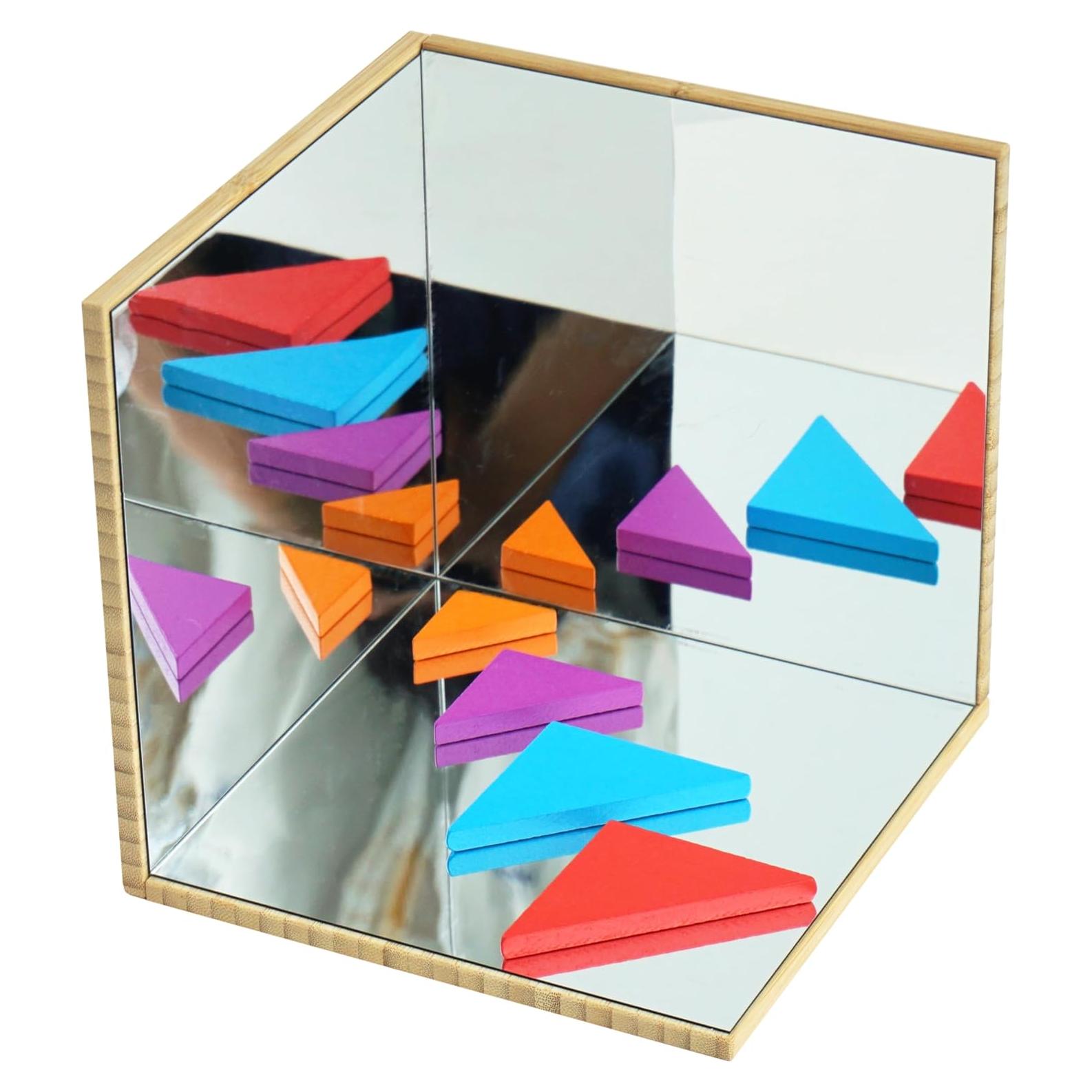 Espejo de Esquina SZREGGIO de Bambú y Acrílico Irrompible 19 cm