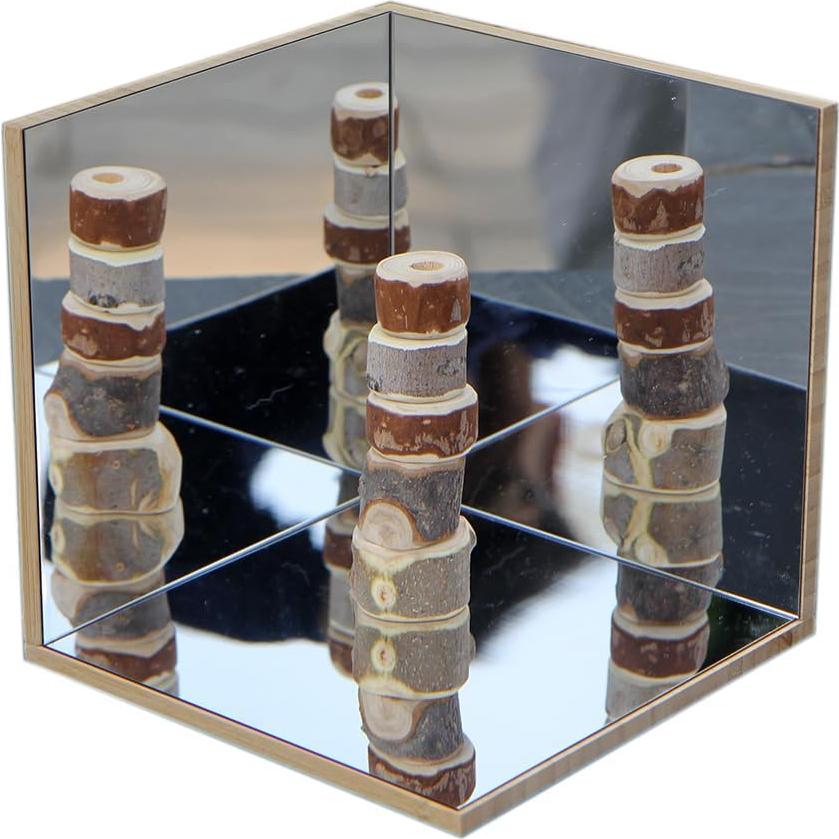 Espejo de Esquina SZREGGIO de Bambú y Acrílico Irrompible 19 cm