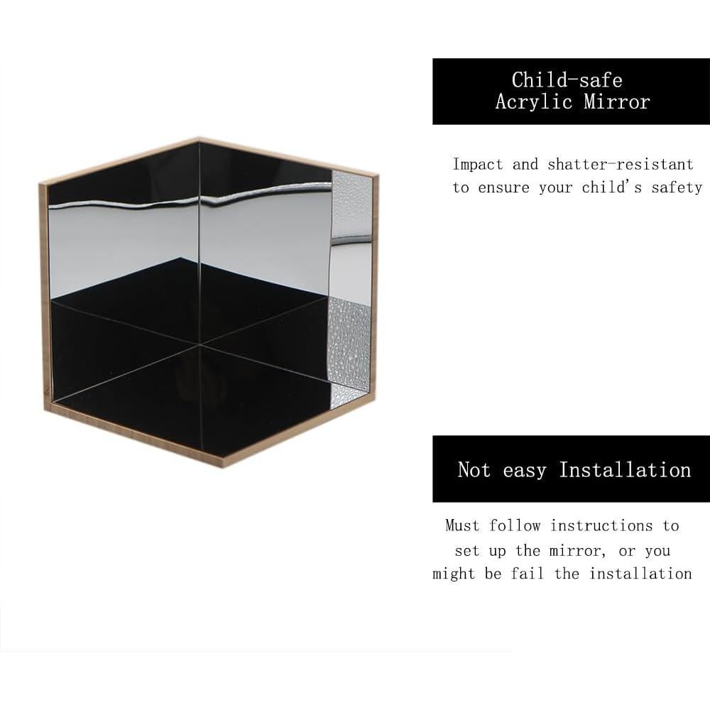 Espejo de Esquina SZREGGIO de Bambú y Acrílico Irrompible 19 cm