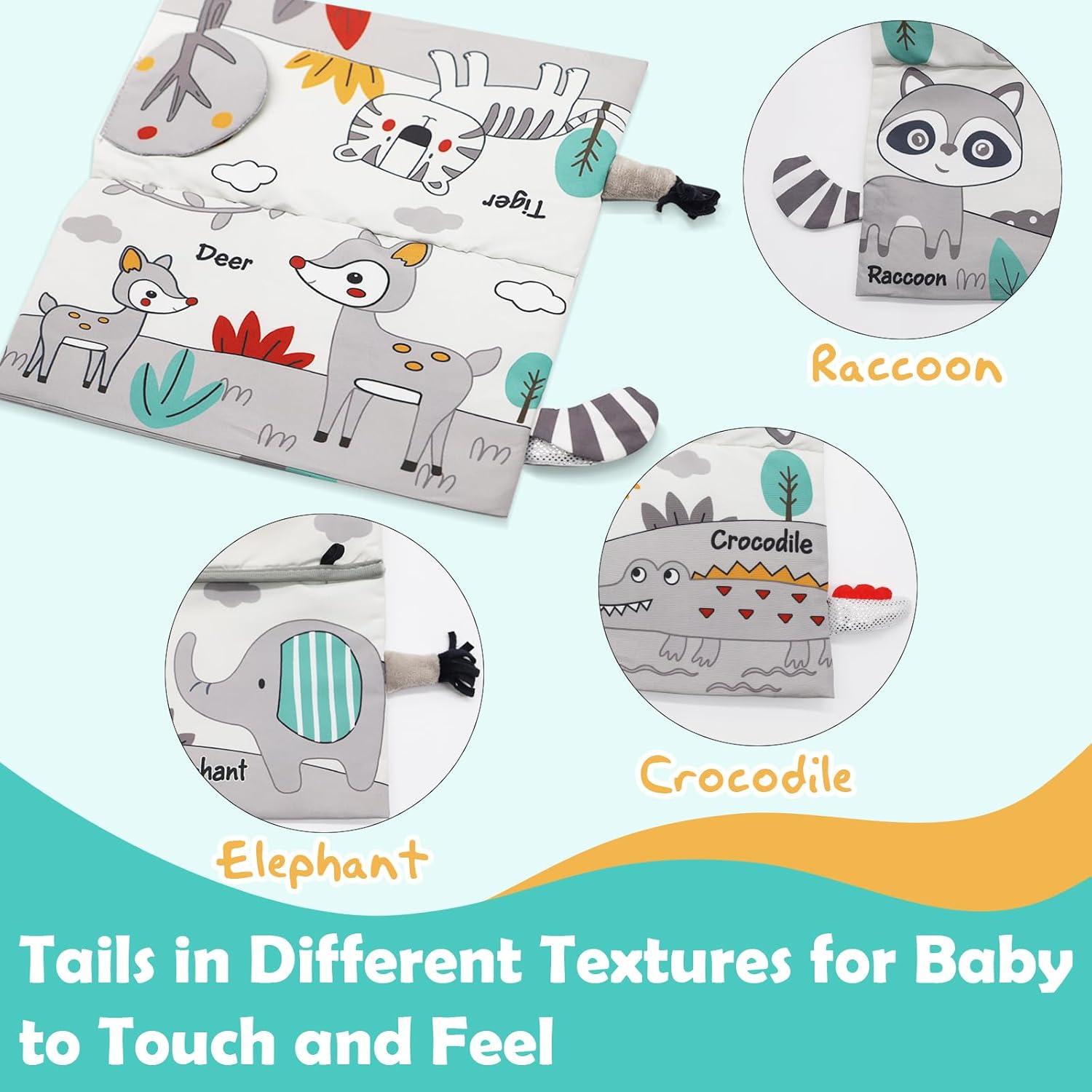 Espejo de Barriga para Bebés con Libro Sensorial y Mordedor