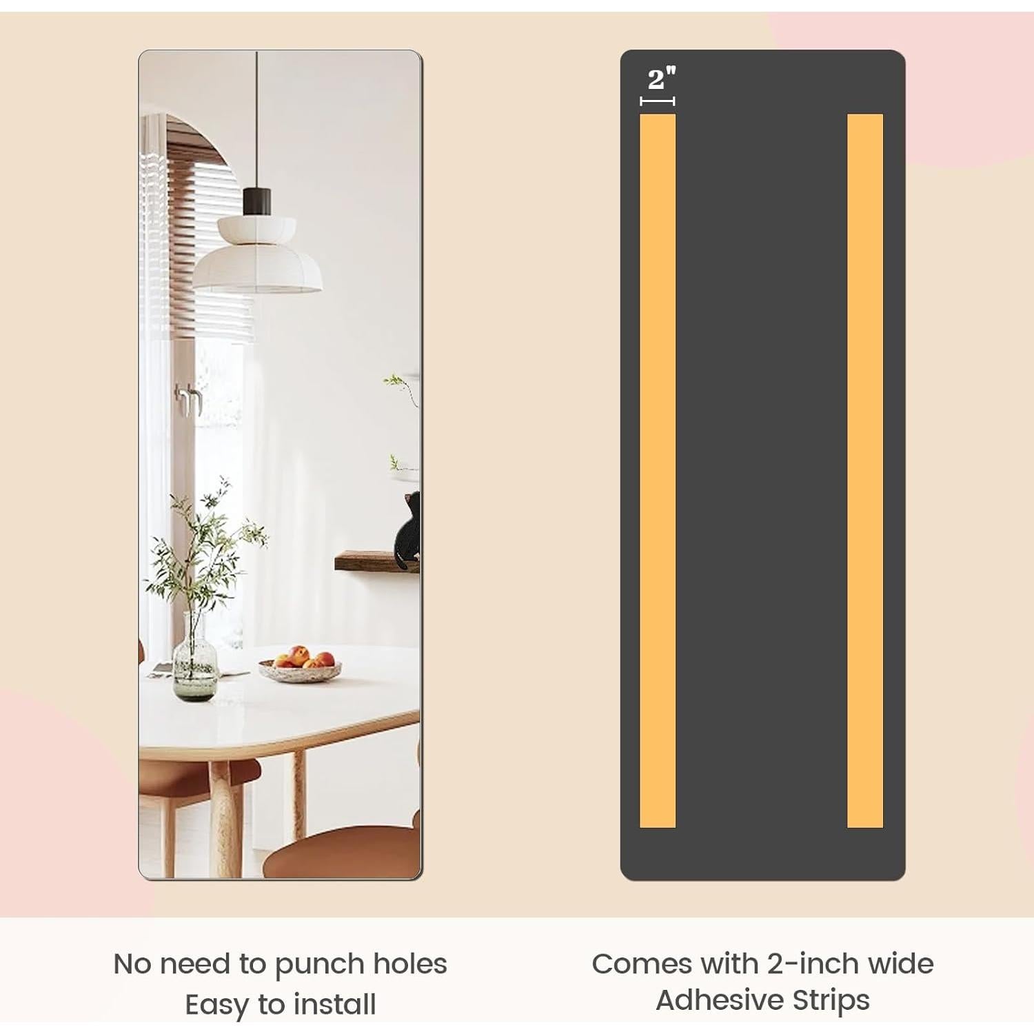 Espejo Acrílico Autoadhesivo iCAGY 145x51 cm Irrompible