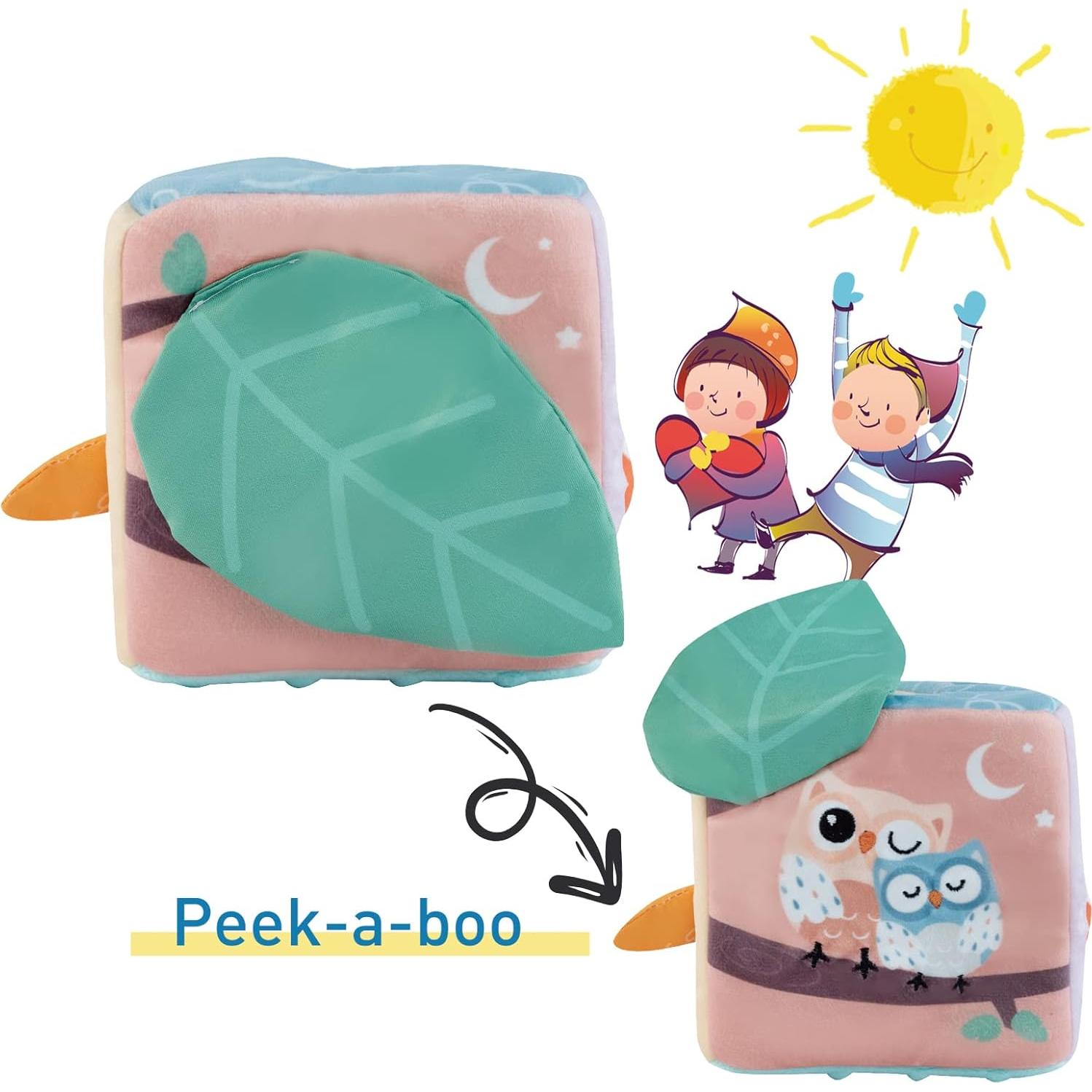 Juguete Sensorial de Caja de Pañuelos Twefex para Bebés 6-12 Meses