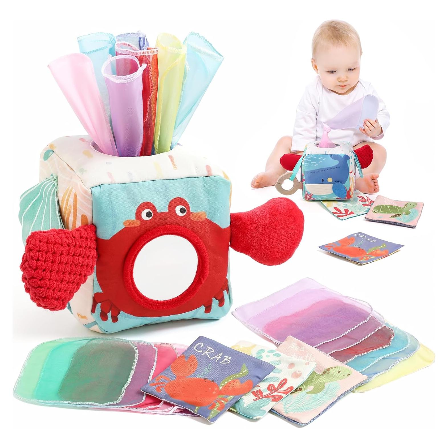 Juguete de Caja de Pañuelos Youuys para Bebés 6-12 Meses