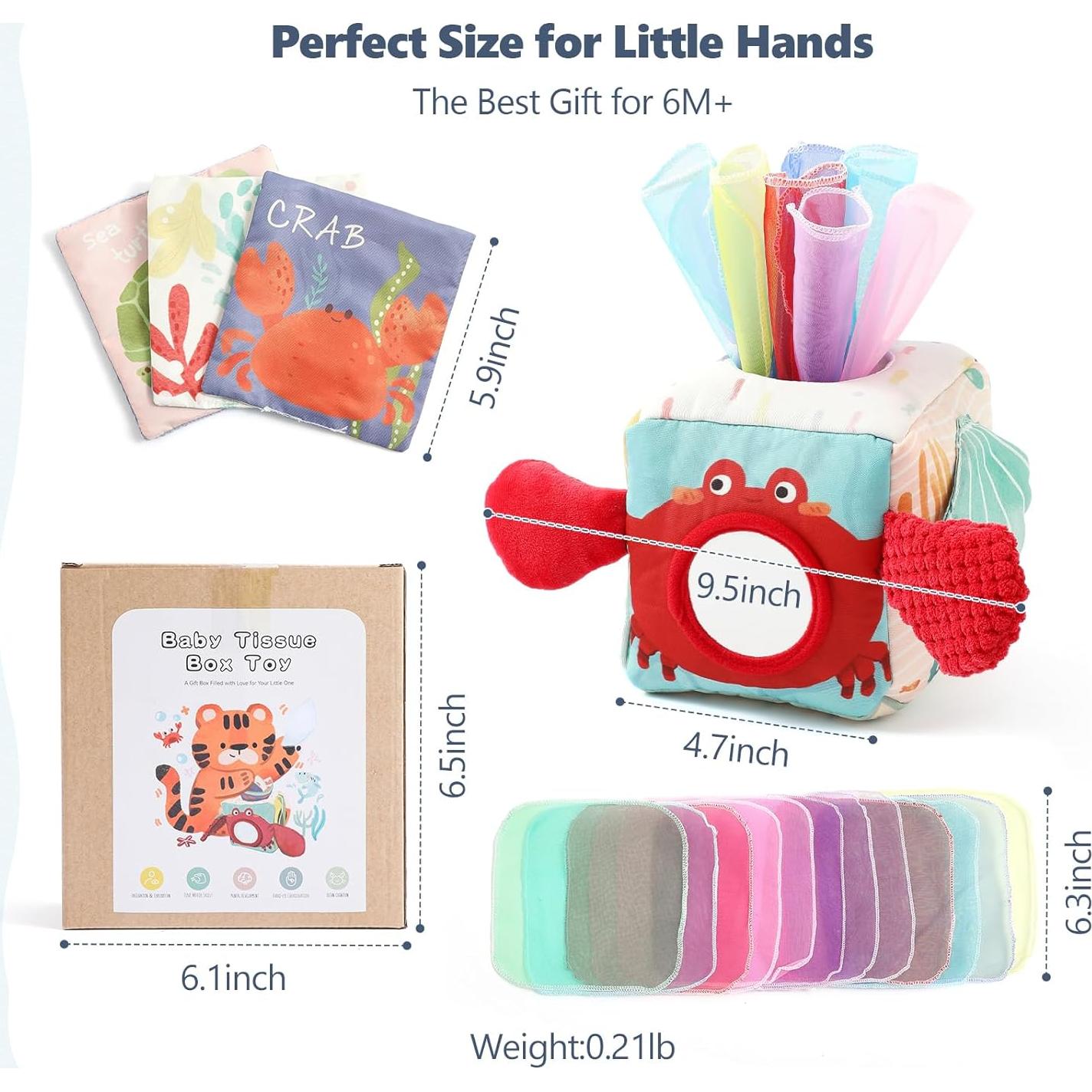 Juguete de Caja de Pañuelos Youuys para Bebés 6-12 Meses