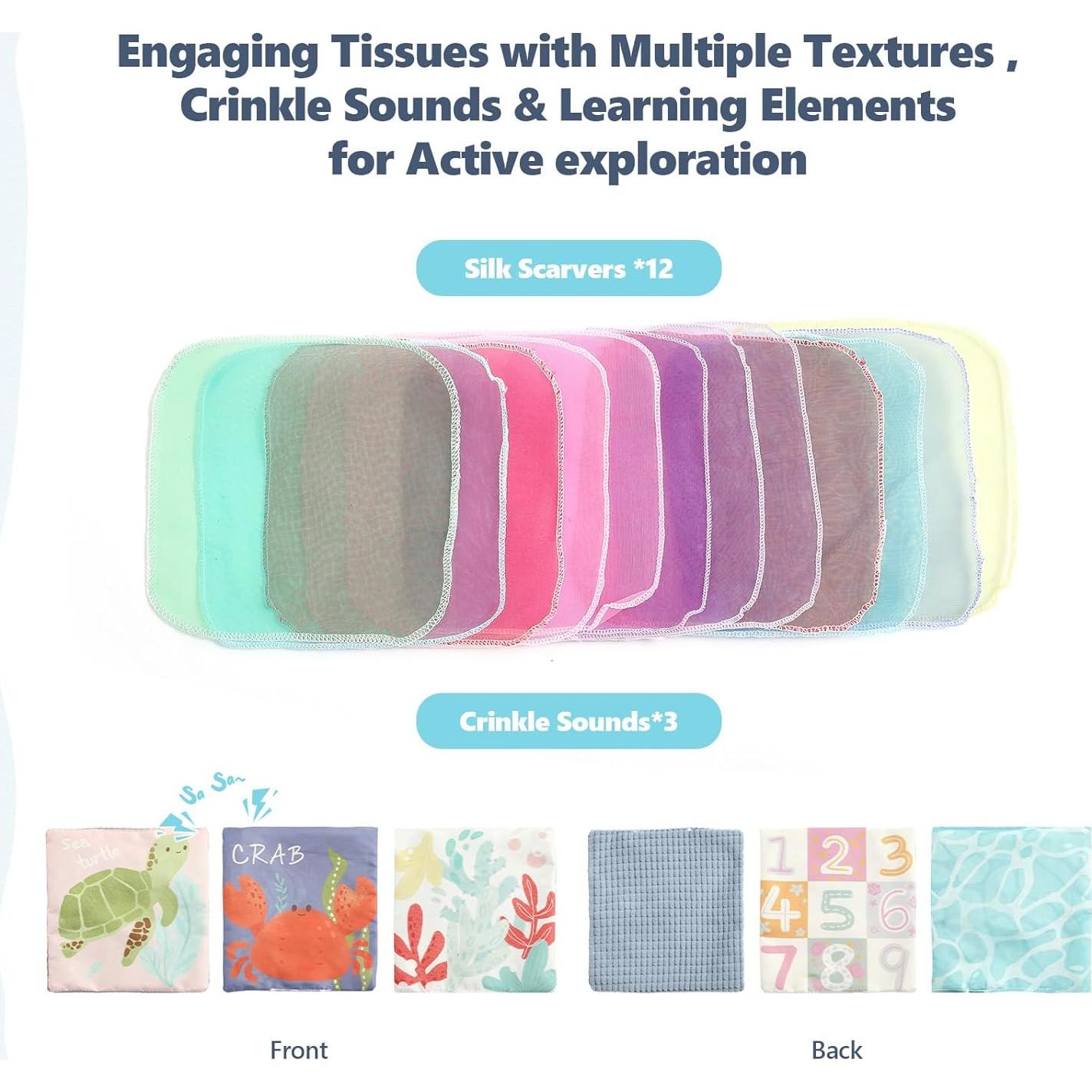 Juguete de Caja de Pañuelos Youuys para Bebés 6-12 Meses