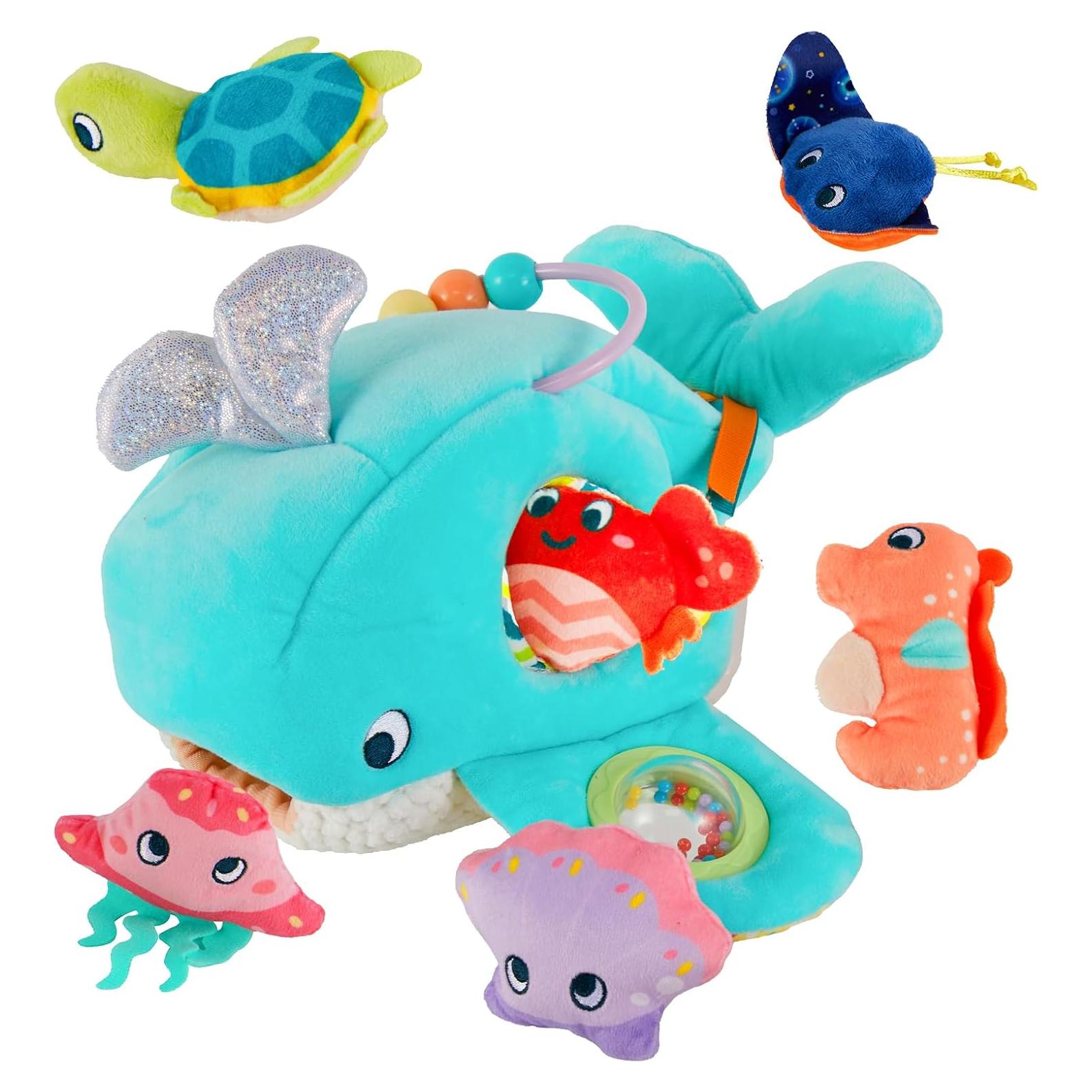 Juguete Sensorial Montessori Juivin Ballena Oceánica 6-12 Meses