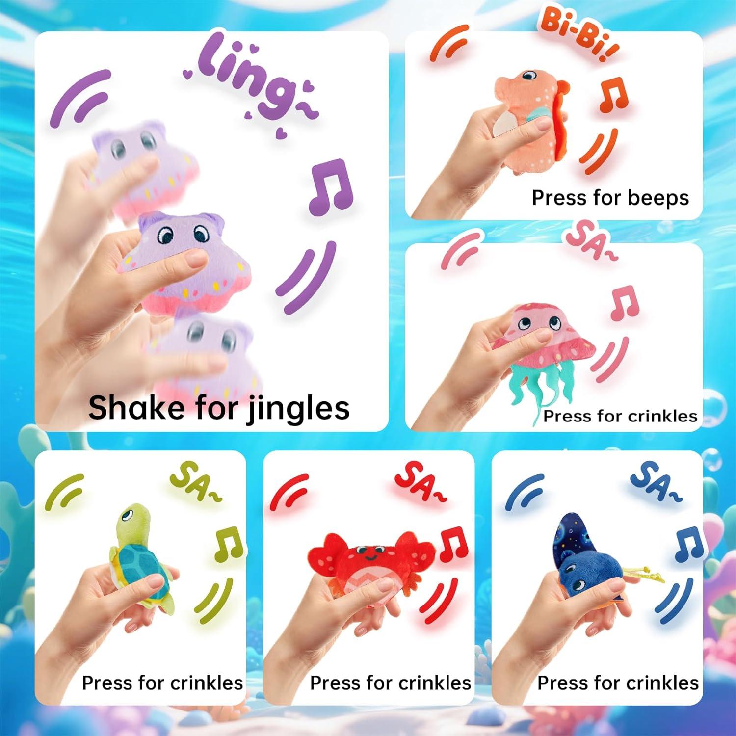 Juguete Sensorial Montessori Juivin Ballena Oceánica 6-12 Meses