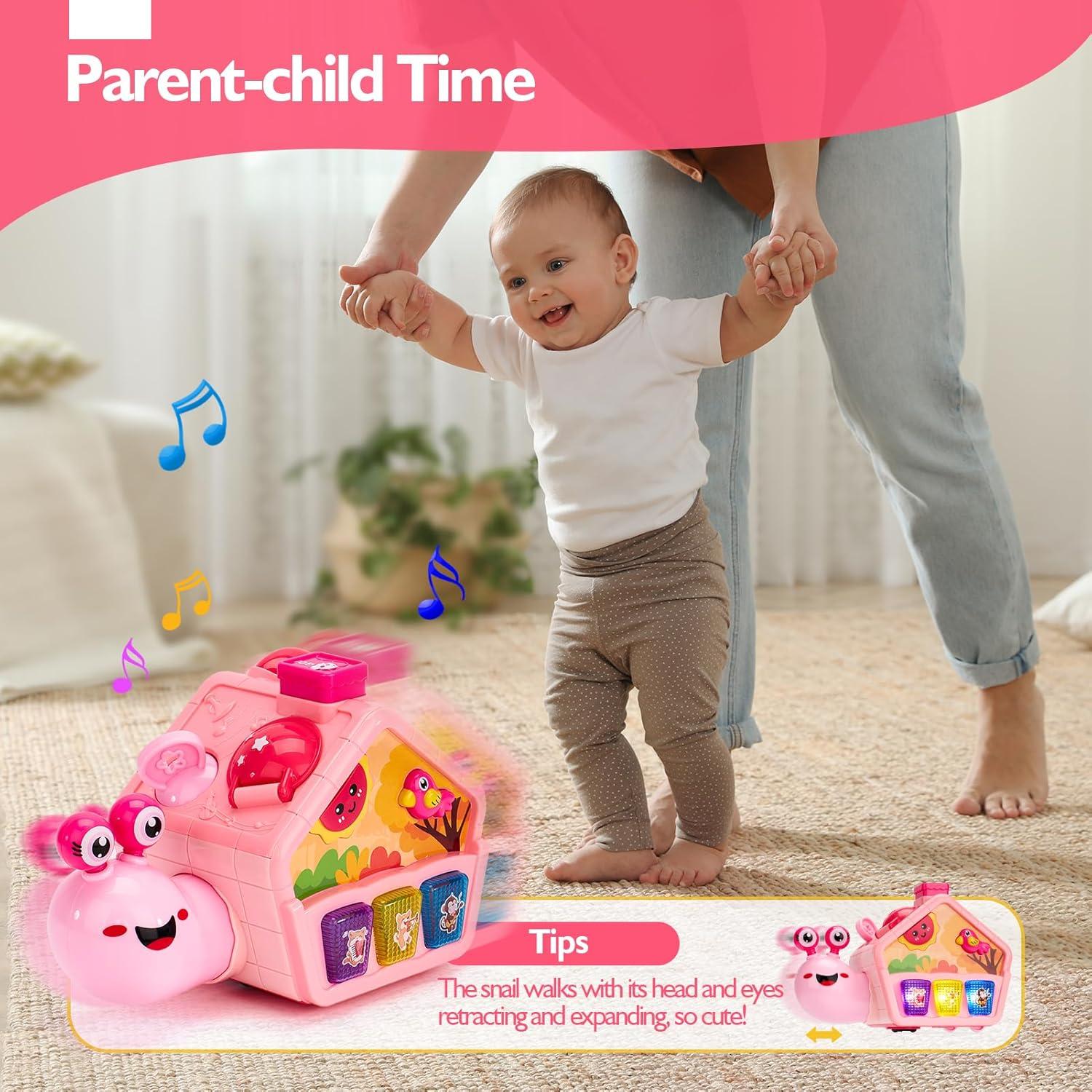 Juguete Educativo Caracol HAHALAND 10 en 1 para Bebés 6-18 Meses