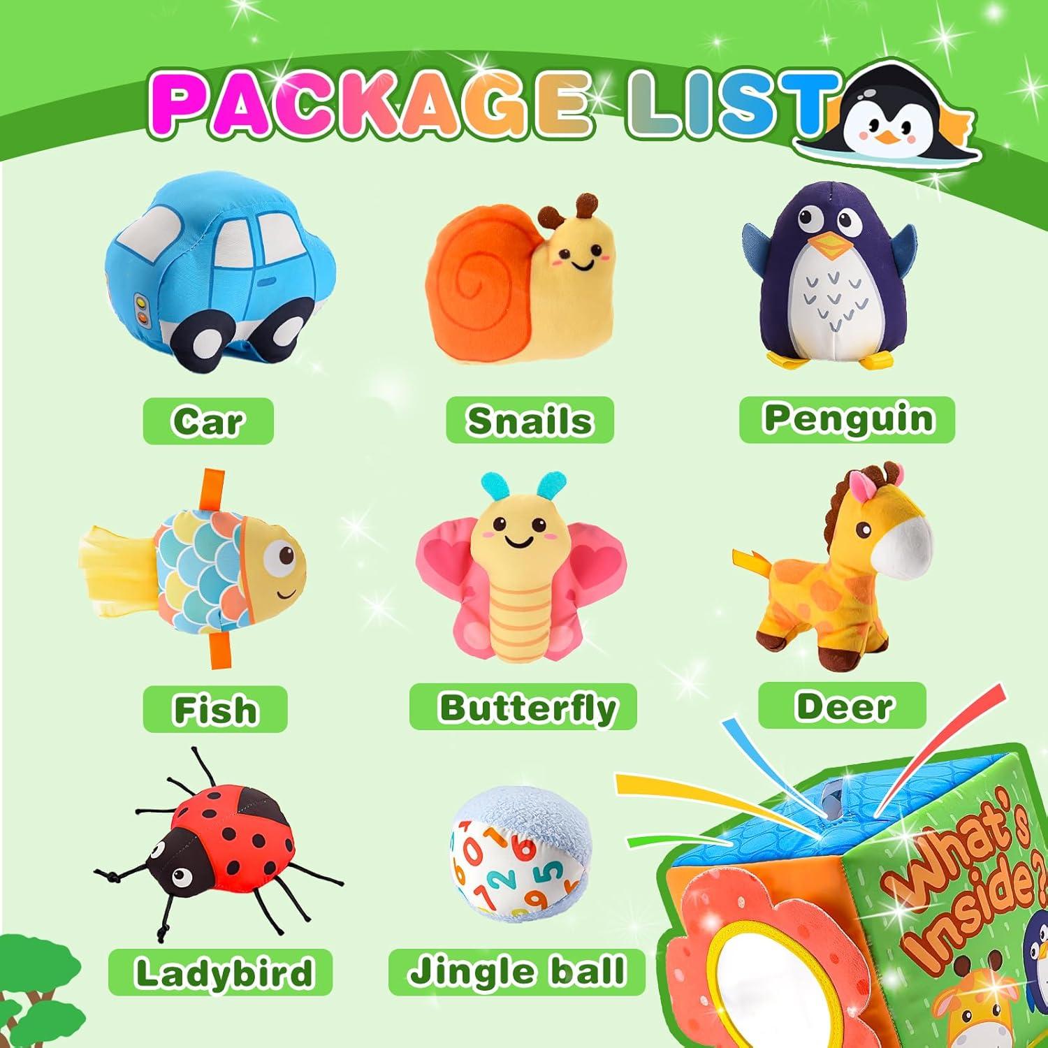 Juguete Sensorial Suave Montessori ZapWhiz para Bebés 6-12 Meses