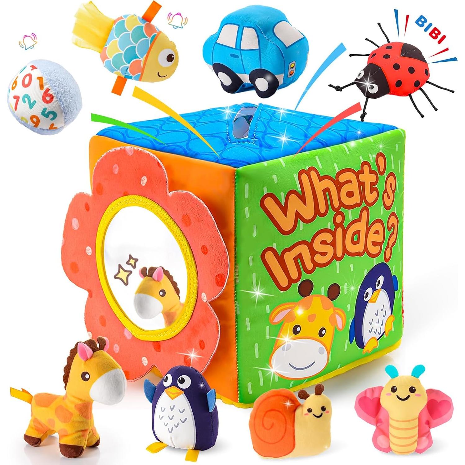 Juguete Sensorial Suave Montessori ZapWhiz para Bebés 6-12 Meses