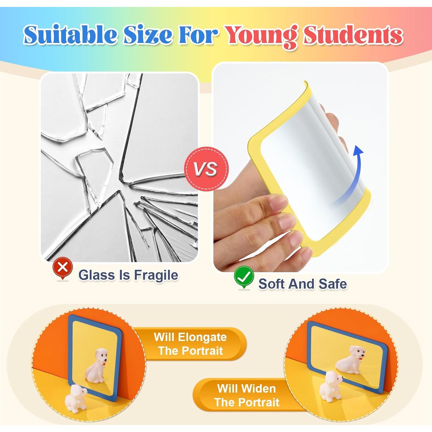 Espejos Irrompibles Dandat 10 Pcs 15.24x10.16 cm Color Hippie