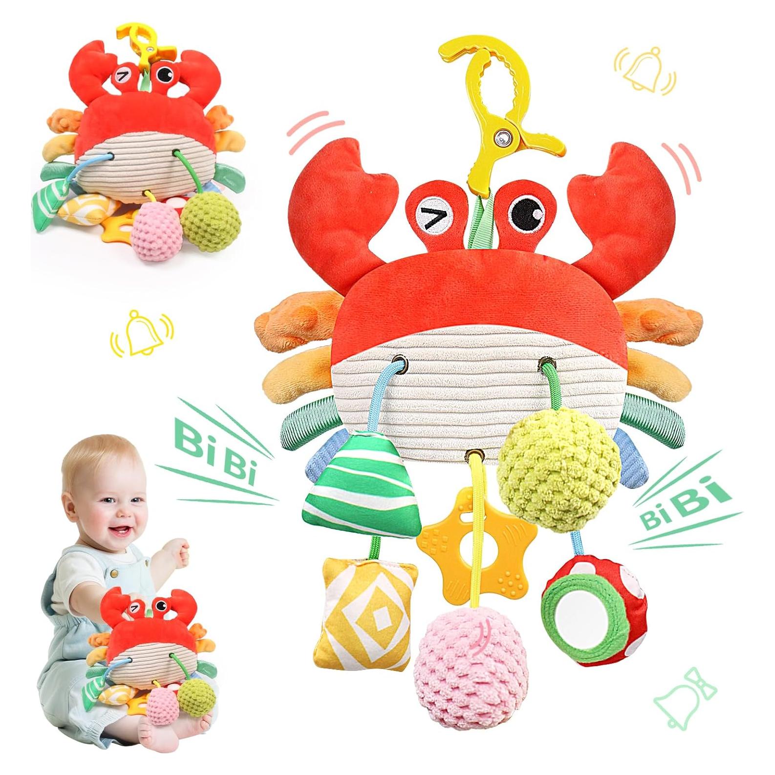 Juguete Colgante para Silla de Auto MTTIERY Cangrejo Rojo