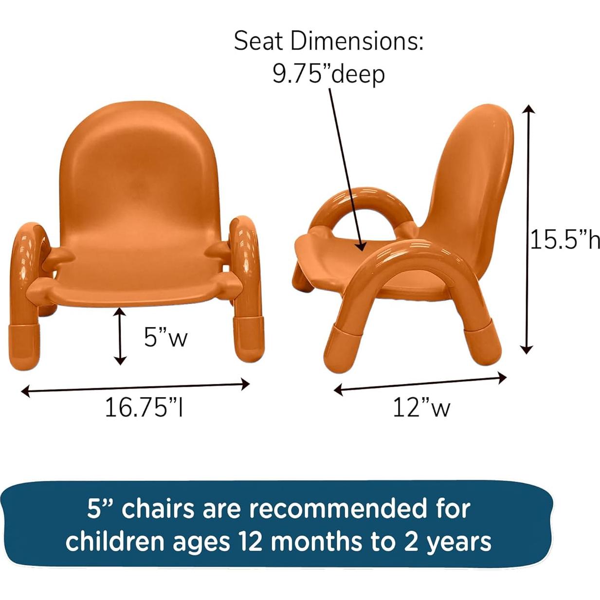 Silla Infantil Baseline Madera Natural Paquete de 2